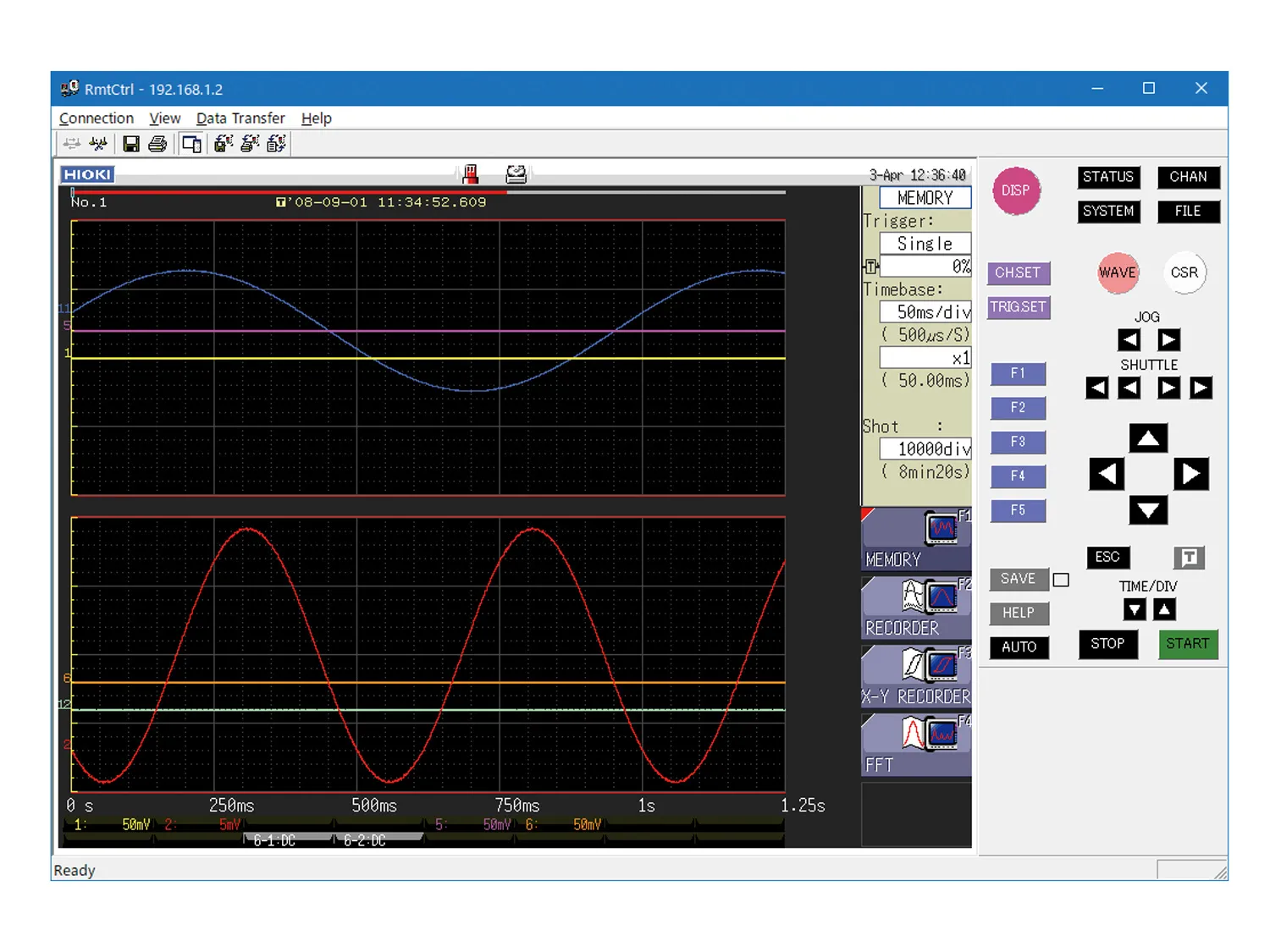 HIOKI 9333-01 LAN communicator waveform viewer