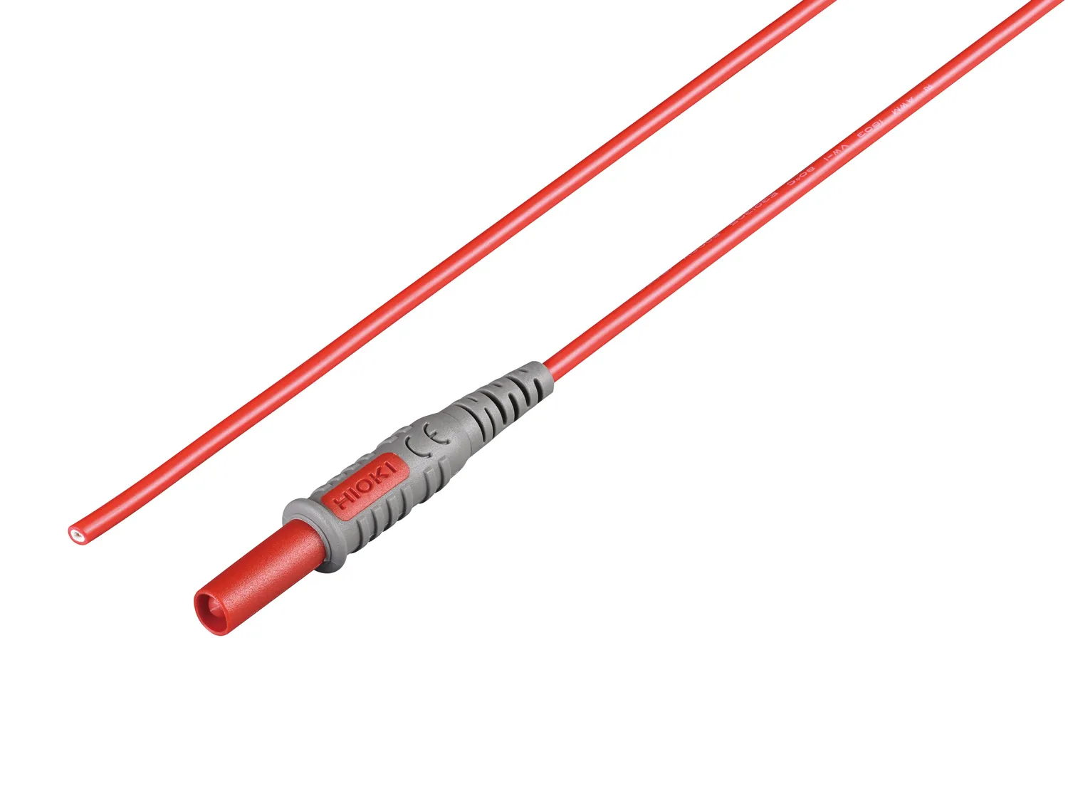 HIOKI L2132 red open ended test lead banana plug to open end