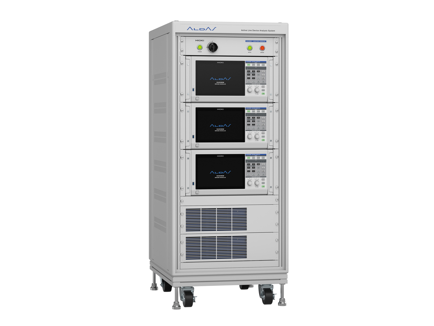 HIOKI ALDAS E eis measurement system for kW to MW class electrolysis and fuel cell stacks up to 48 channels