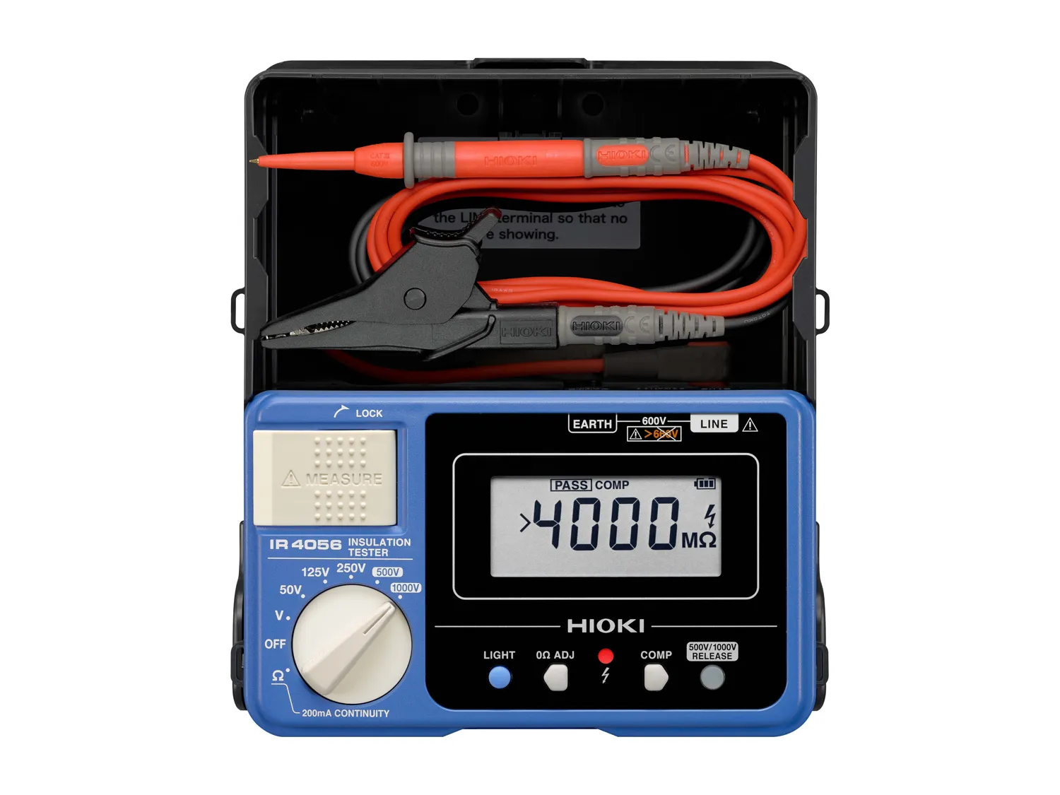 HIOKI IR4056 - Digital Portable Insulation Tester, 50 V to 1000 V, up to 4000 MΩ