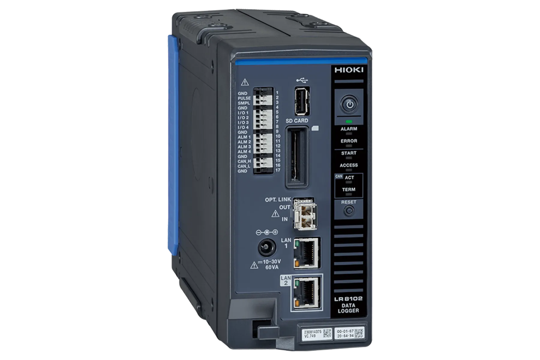 HIOKI LR8102 - Modular multi-channel Data Logger for system integration, optical sync, UDP, CAN