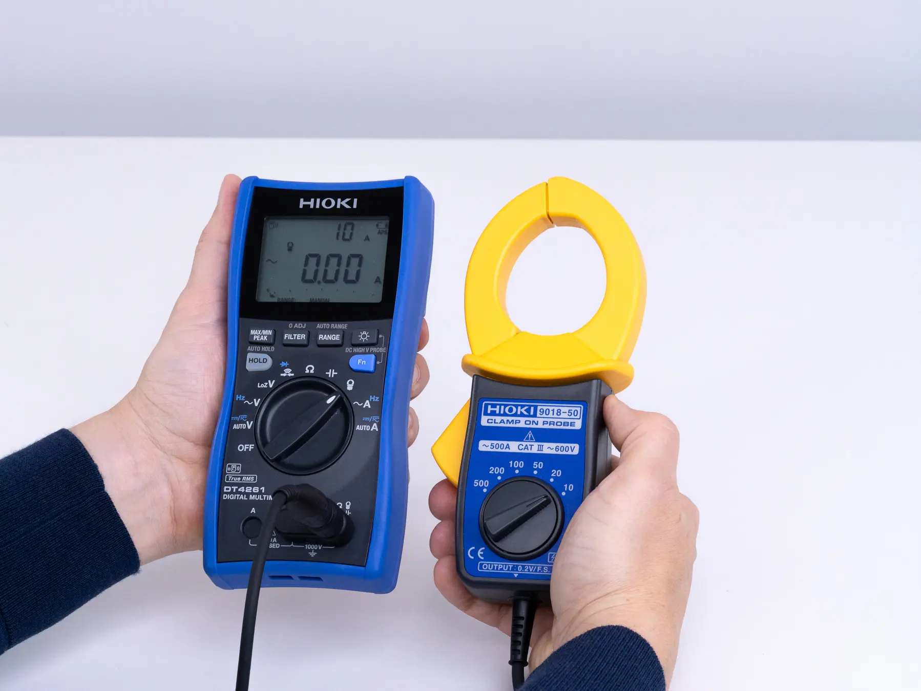 HIOKI 9018-50 ac multi range current clamp 500a 3khz connactable to DT42xx series