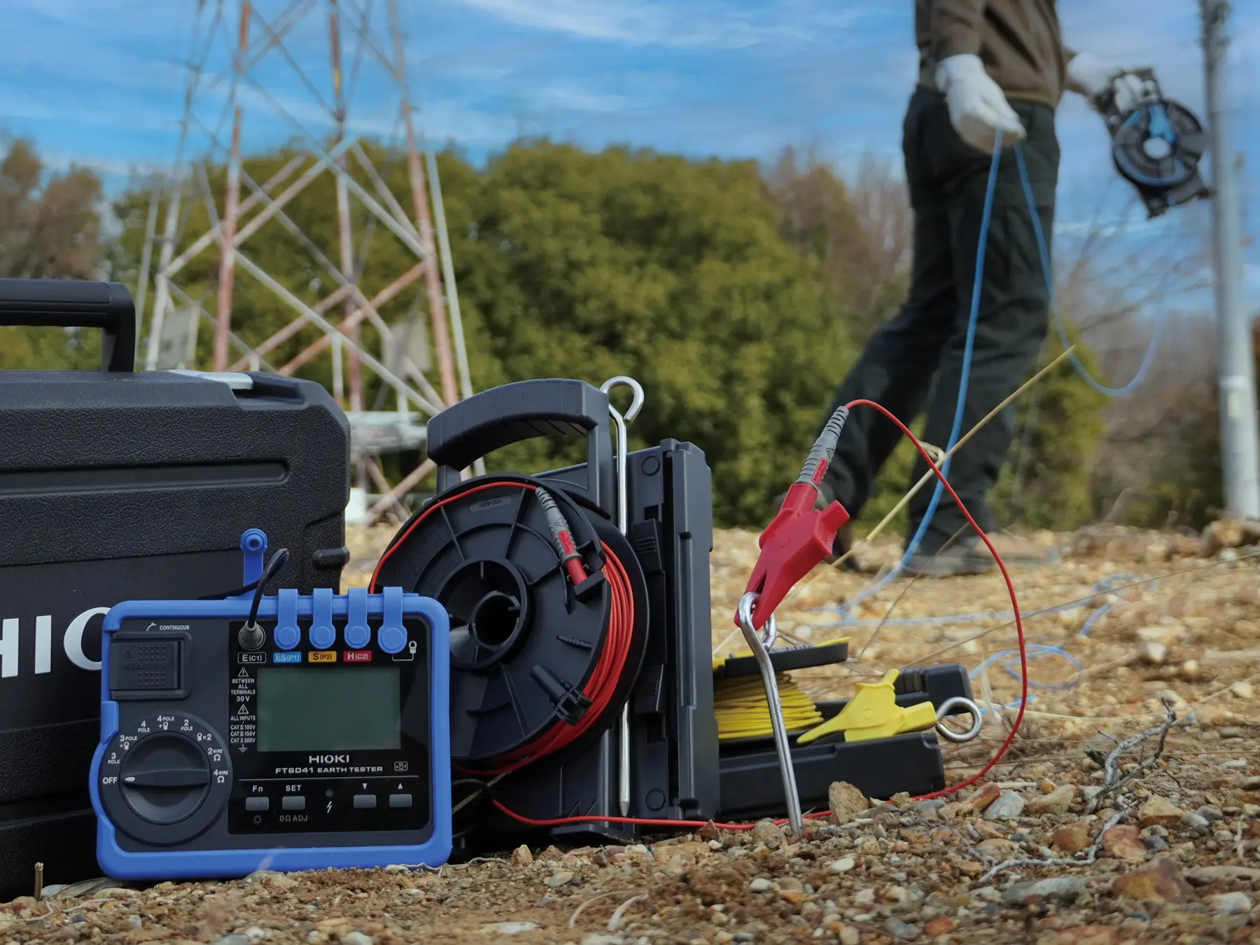 HIOKI L9840 earthing rod set 2pcs 270mm length