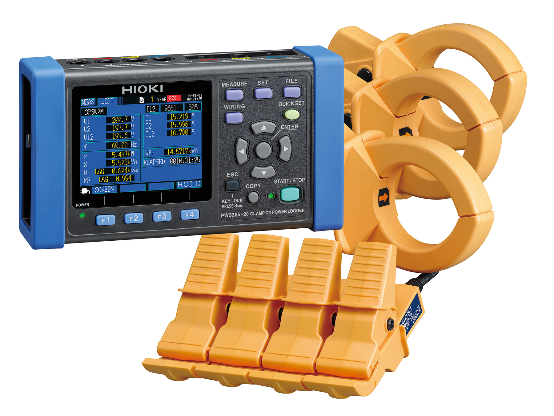 PW3365-20 - Energy logger with four contactless voltage sensors