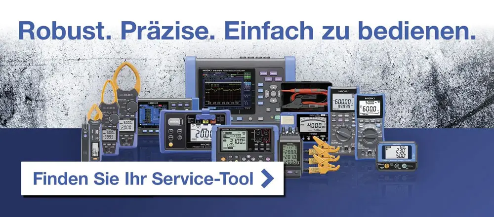 HIOKI Messgeräte für Wartung und Inspektion mit Stromzangen, Digitalmultimetern und Netzqualitätsanalysatoren