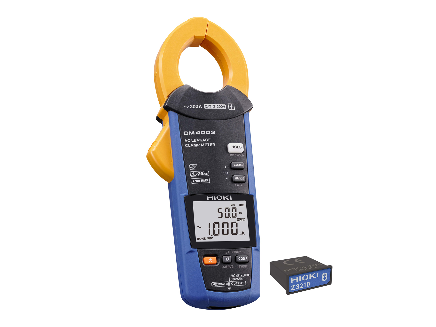 HIOKI CM4003-90 ac leakage clamp meter with Bluetooth for leakage monitoring 200 a Bluetooth communication