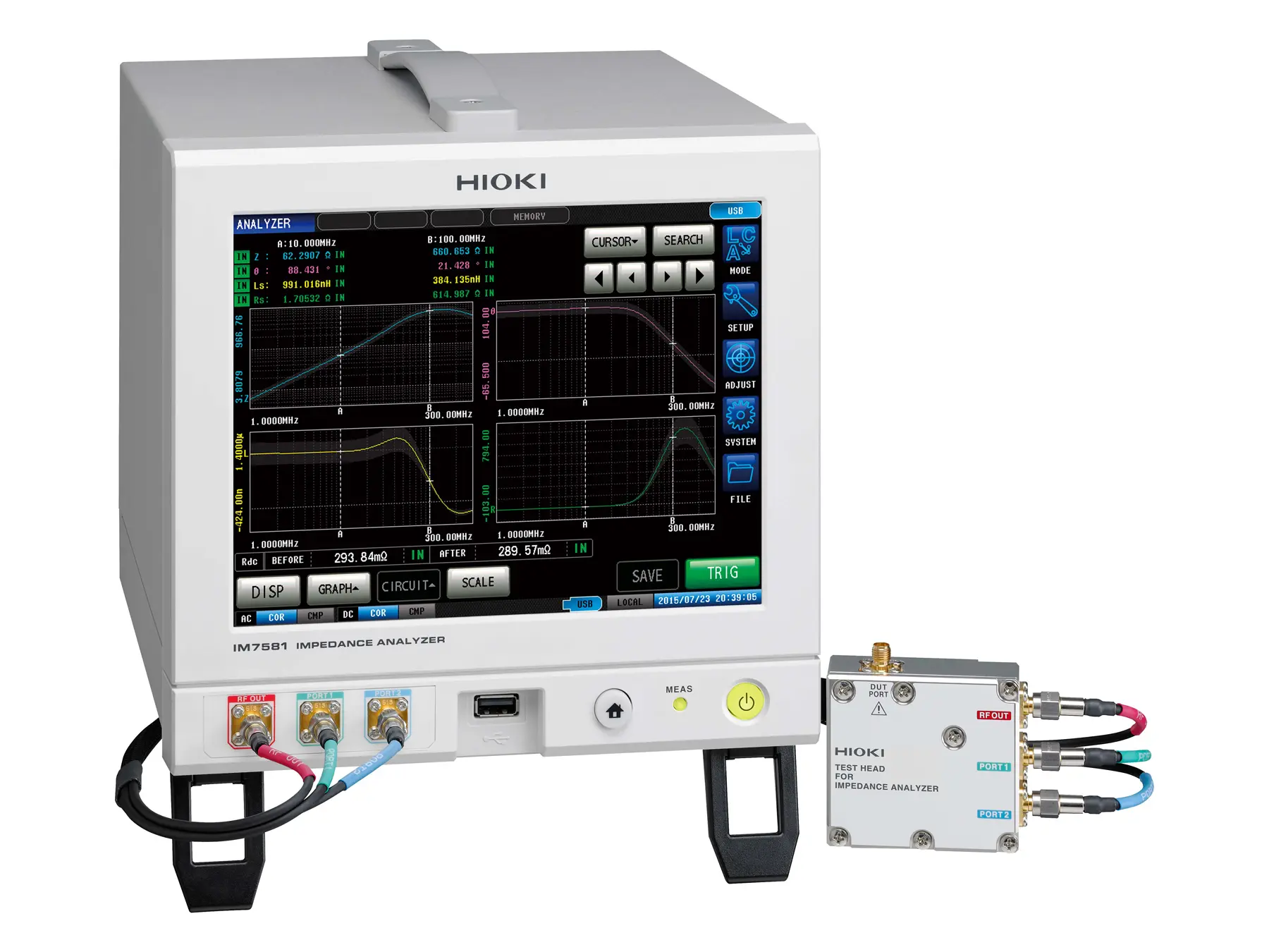 HIOKI IM7581 impedance analyzer for hf components 100khz to 300mhz