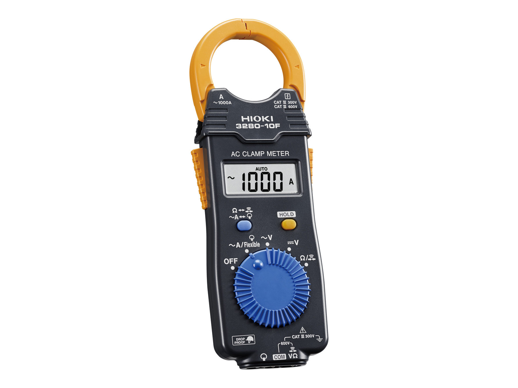 HIOKI 3280-10F - AC Clamp Meter with 3 Current Ranges up to 1000 A