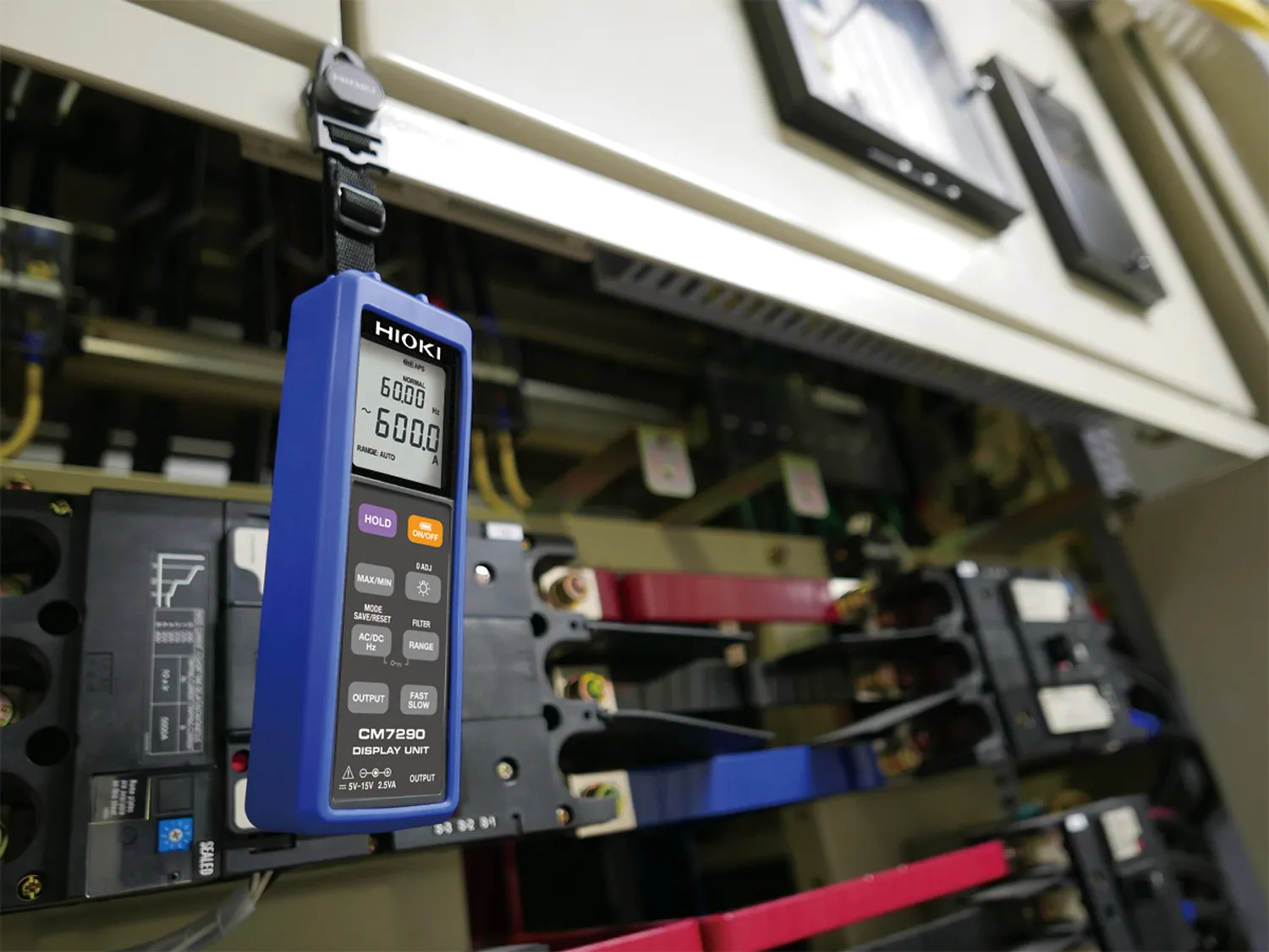 HIOKI CM7290 display unit for clamp on sensors magnetic strap Z5004
