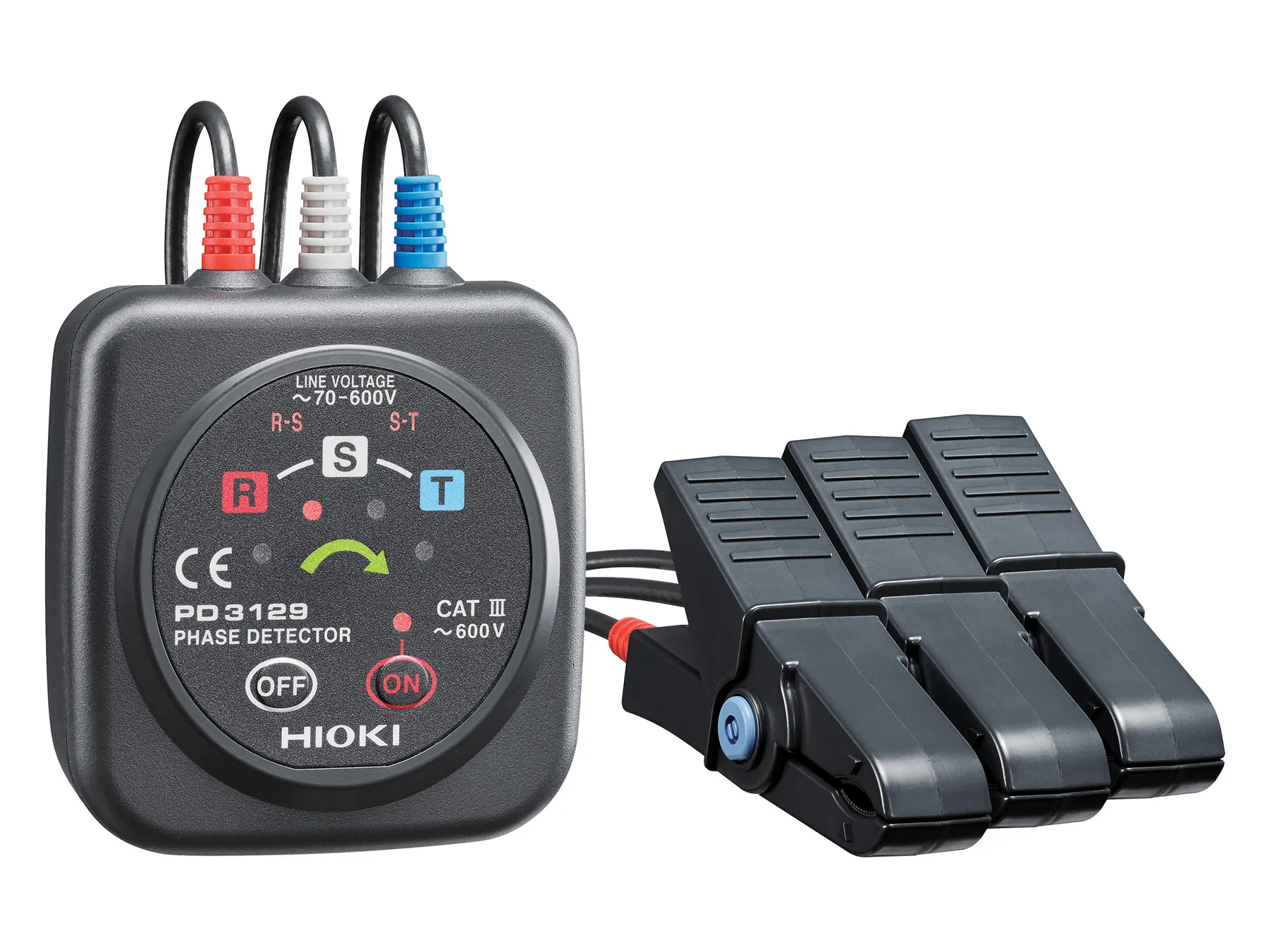 HIOKI PD3129 - Kontaktloser Drehrichtungsprüfer für Drehstromsysteme