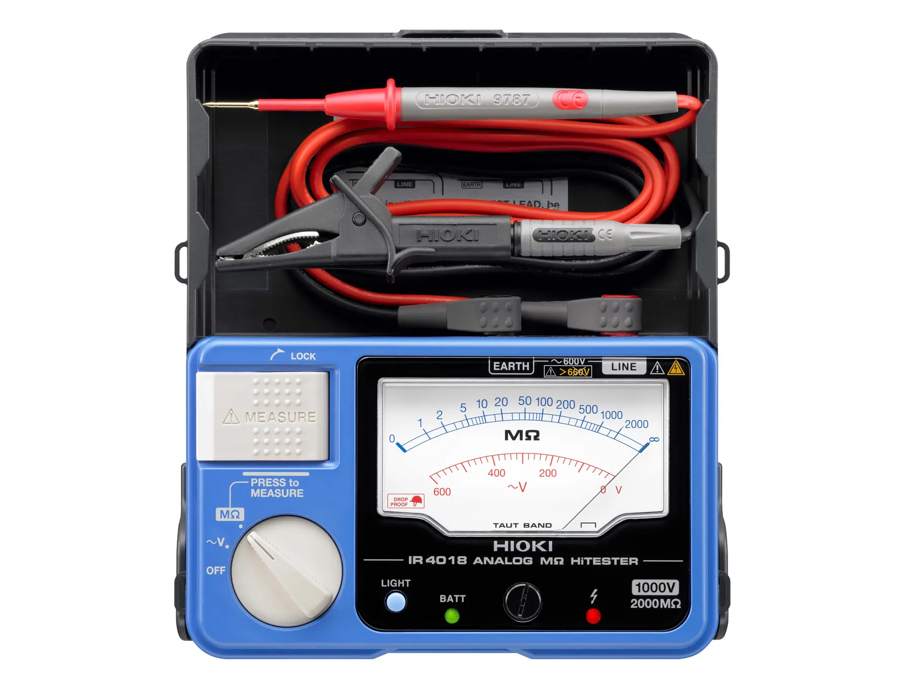 HIOKI IR4018 analog insulation tester 500 v test voltage range