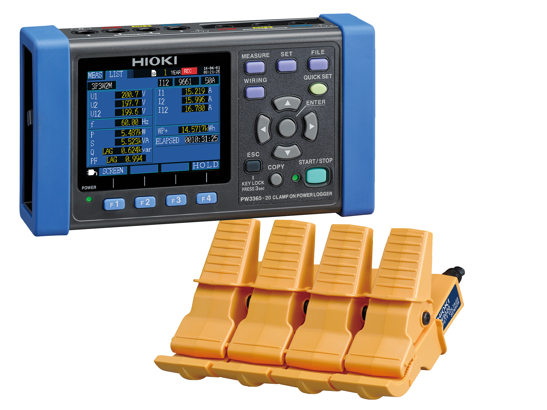 PW3365-20 - Energy logger with four contactless voltage sensors