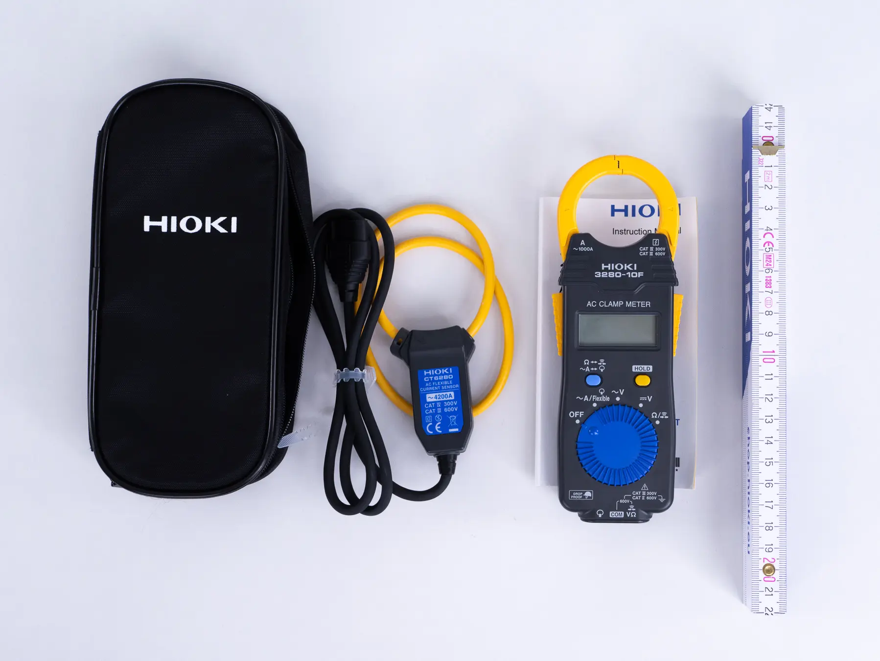 HIOKI 3280-70F ac clamp meter 1000a set 3280-10F CT6280 L9208 C0205 bag