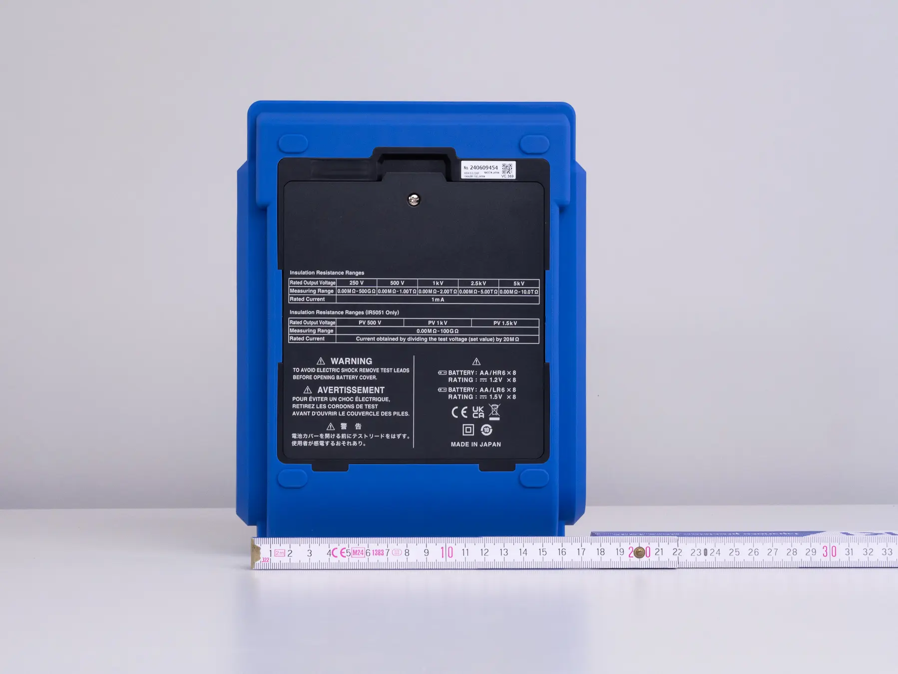 HIOKI IR5051-90 portable high voltage pv insulation tester with bluetooth Z3210 backside