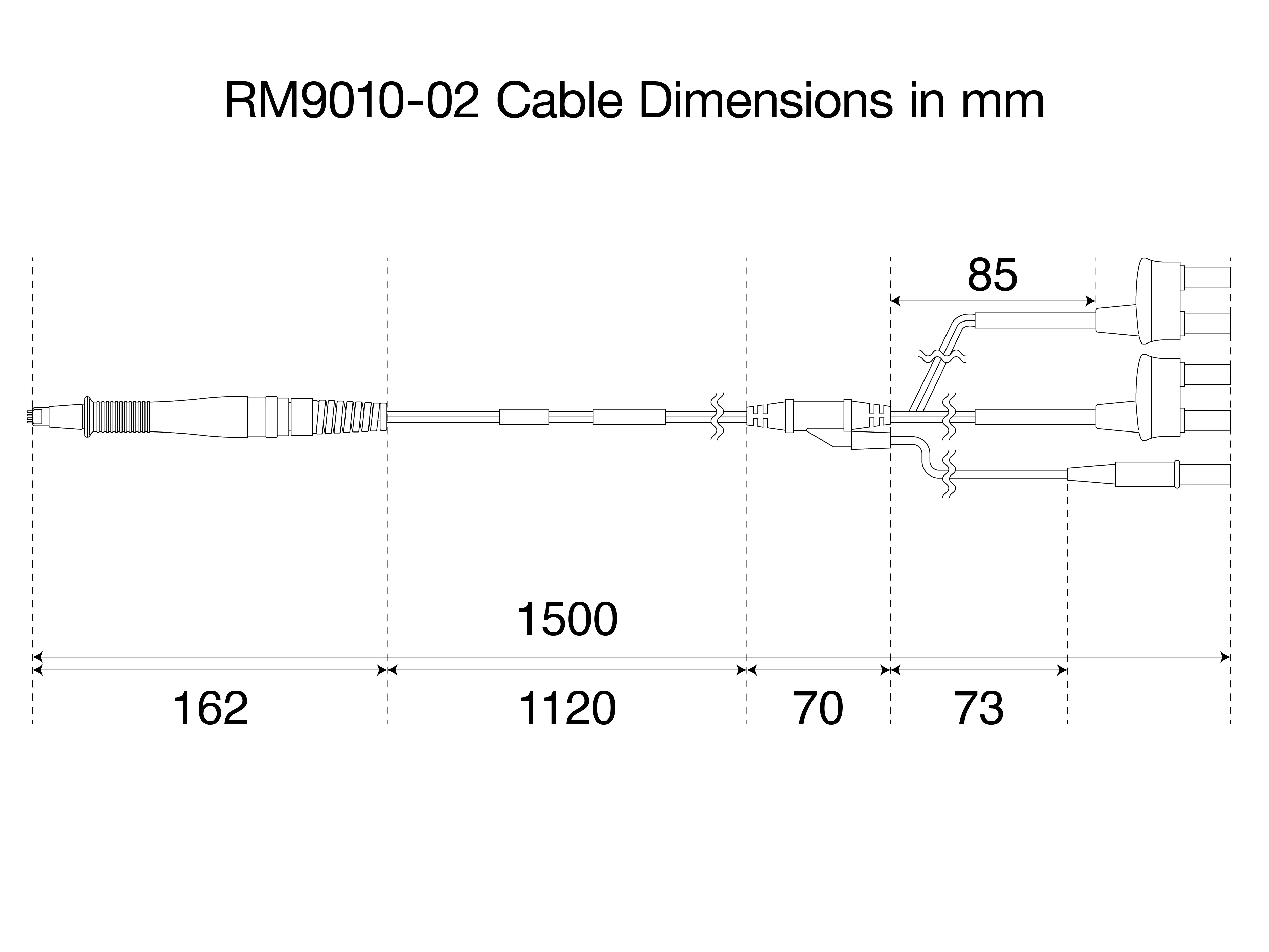 HIOKI RM9010 02 four point array probe cable dimensions