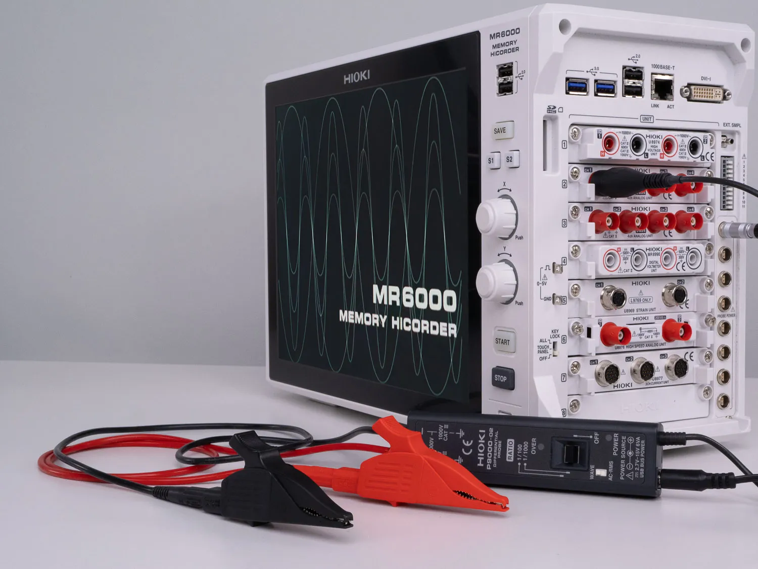 HIOKI P9000-02 differential probe compatible with MR6000 memory recorder