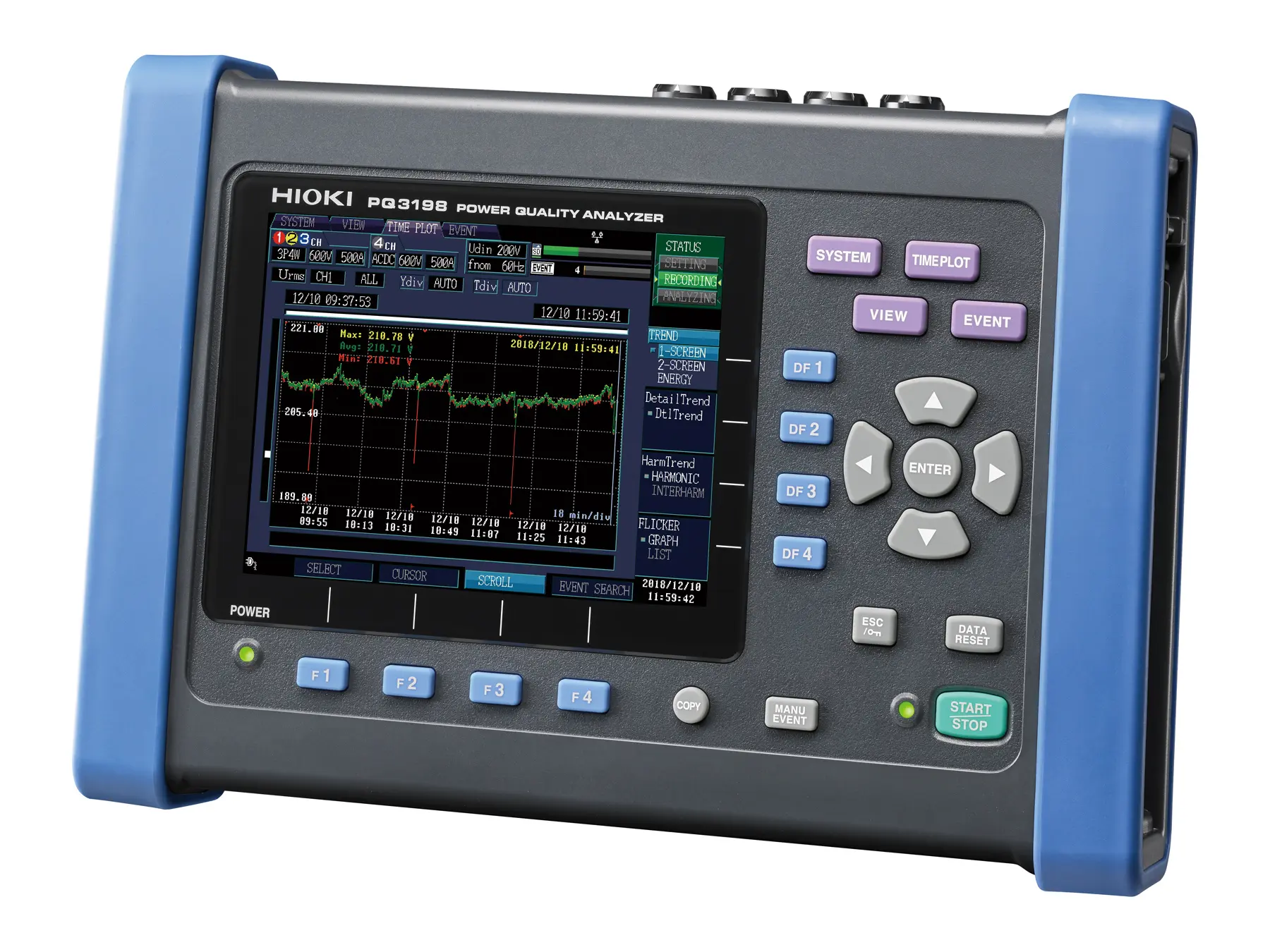 HIOKI PQ3198-92 power quality analyzer kit capacity to measure harmonics