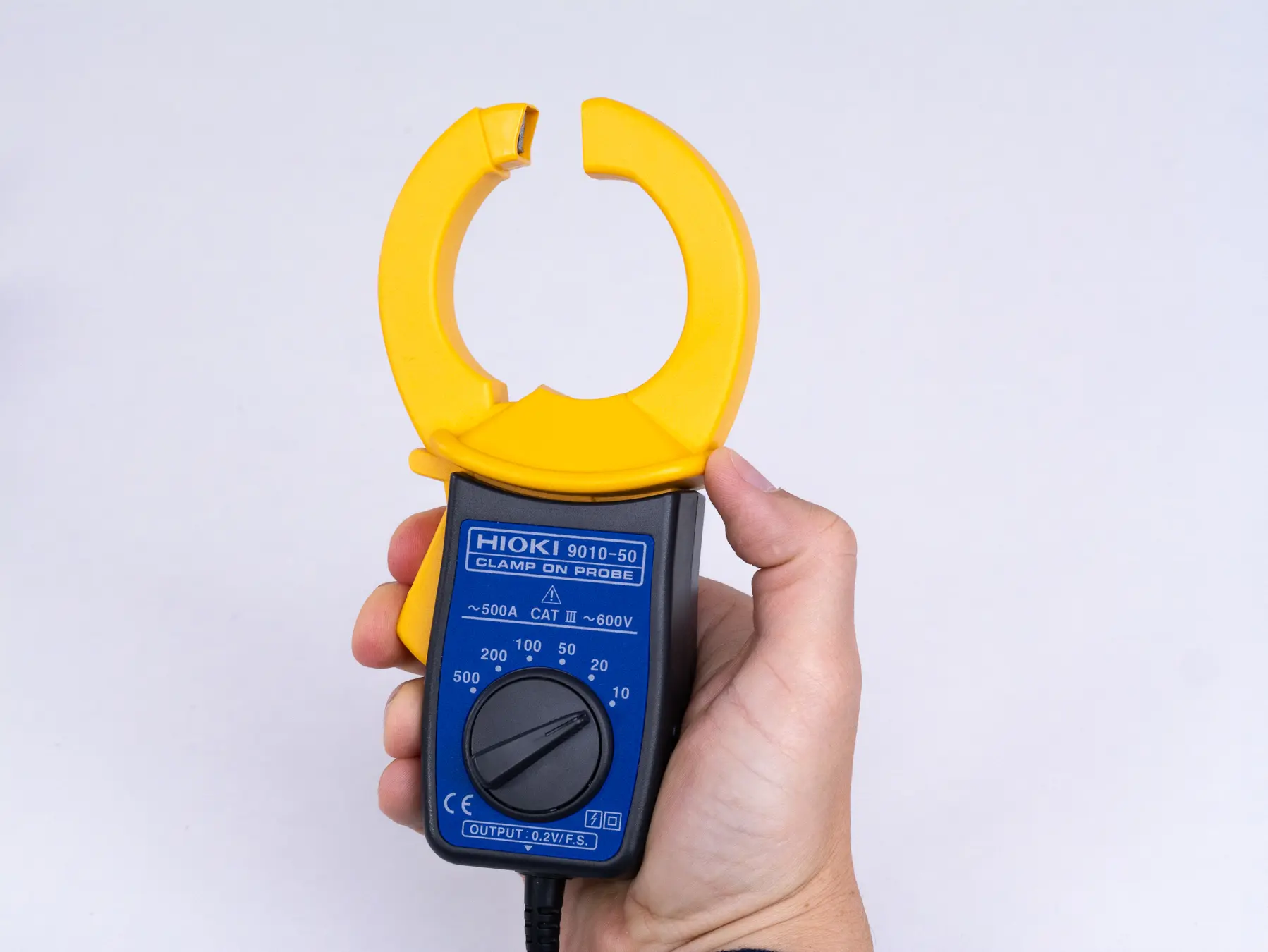 HIOKI 9010-50 ac multi range current clamp 500a 1khz bnc output fixed 3m cable