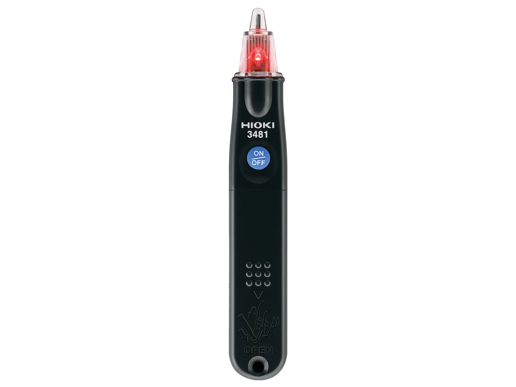 HIOKI 3481 non contact voltage detector 40v to 600v ac cat iv 600v adjustable sensitivity red led indication