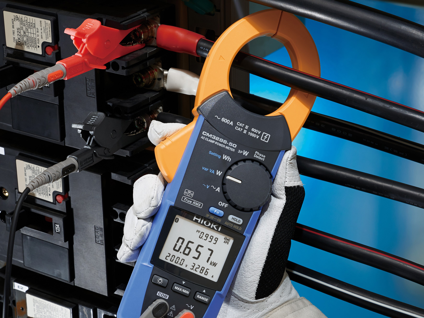 HIOKI CM3286-90 power quality clamp meter with bluetooth 600a 360kw true rms