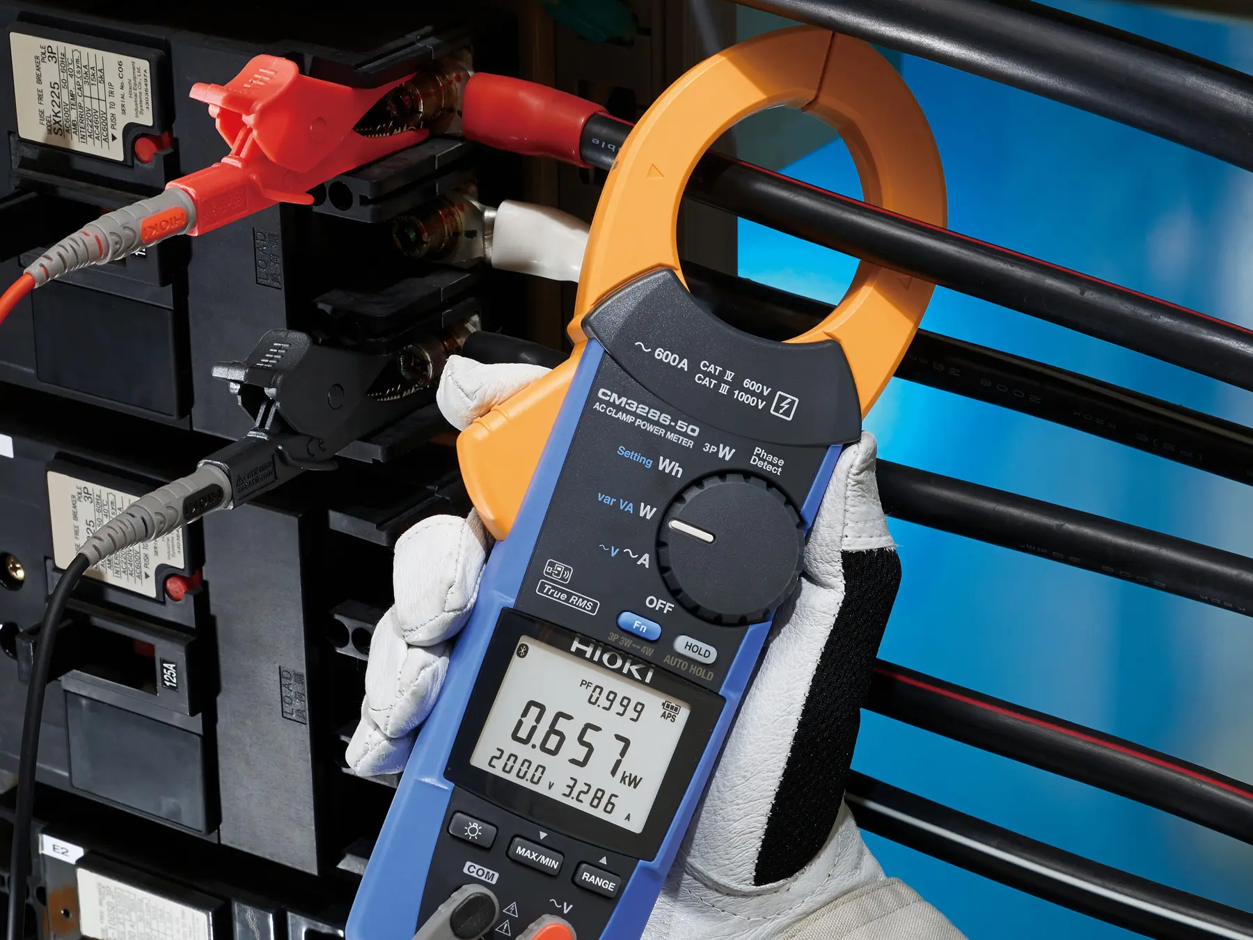 HIOKI CM3286-90 power quality clamp meter with bluetooth 600a 360kw true rms