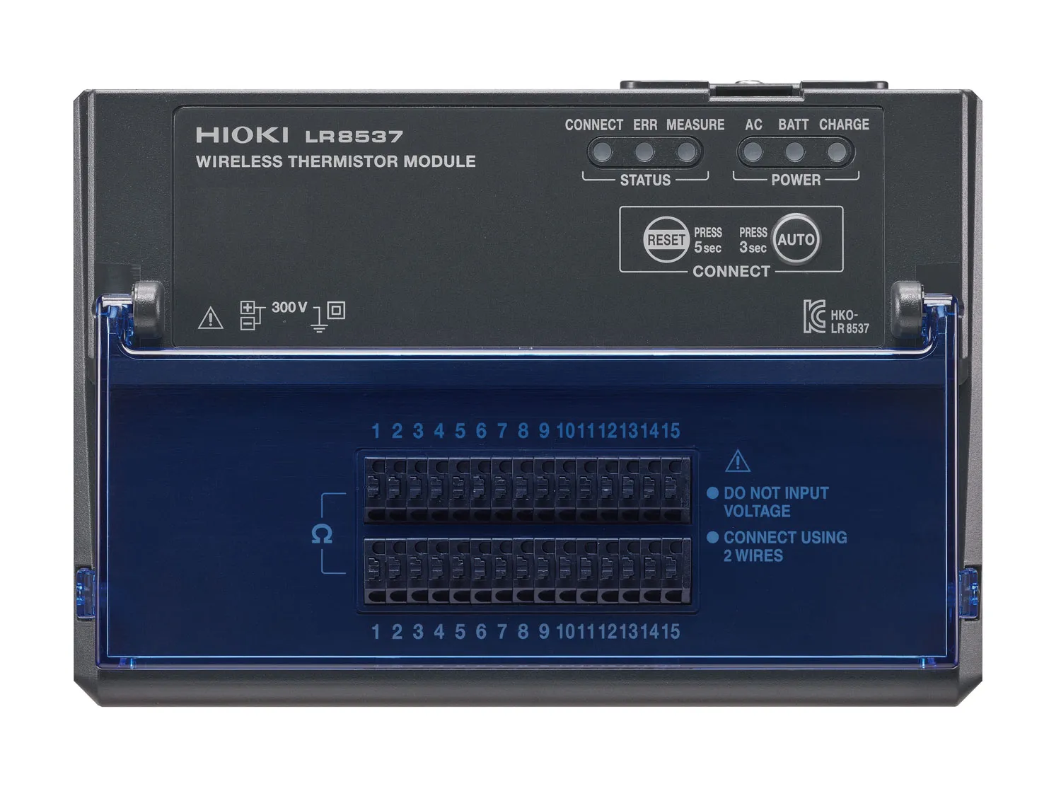 HIOKI LR8537 – Wireless 15-channel logger module for resistance and thermistor measurement, 50 ms