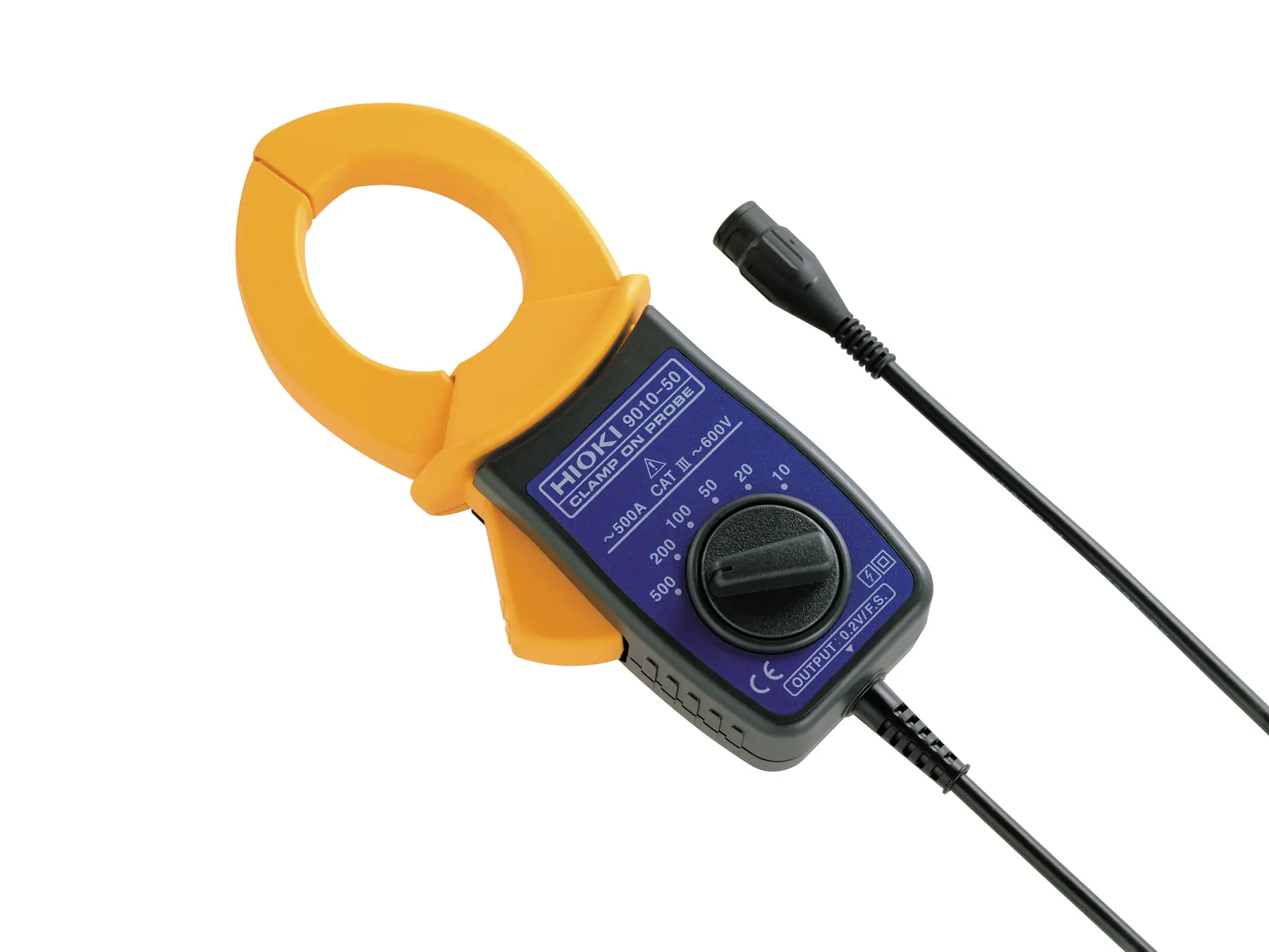 HIOKI 9010-50 ac multi range current clamp 500a 1khz bnc output frequency bandwidth 1khz