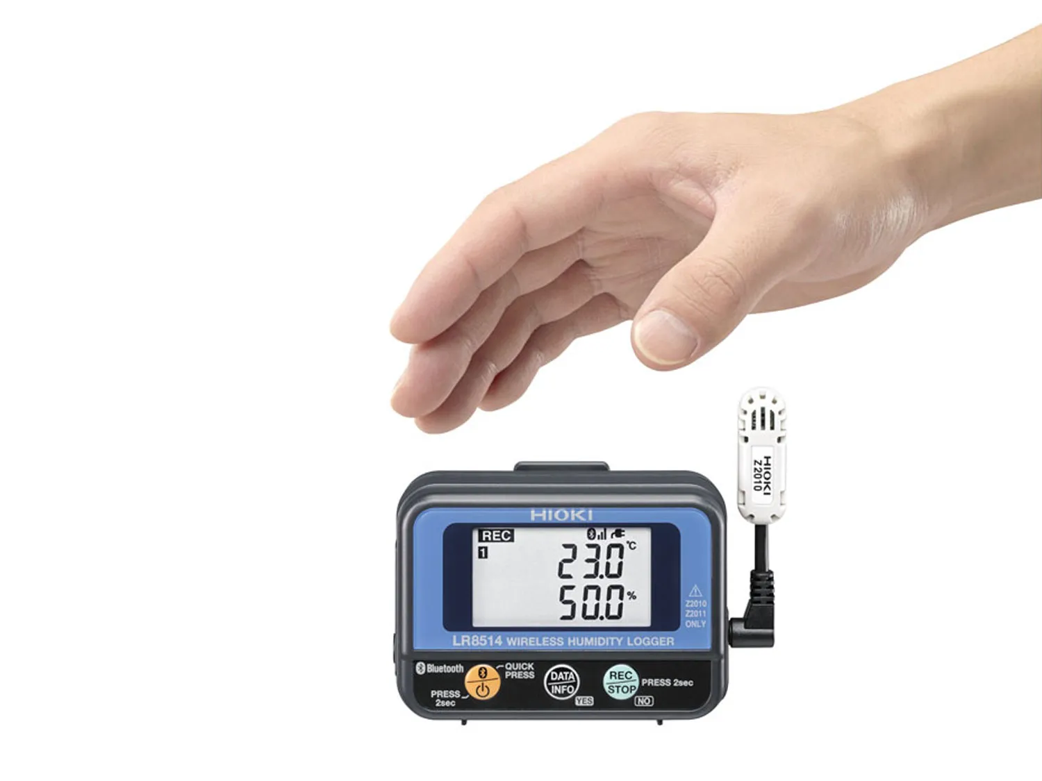 HIOKI LR8514 wireless temperature humidity data logger 2 temperature channels