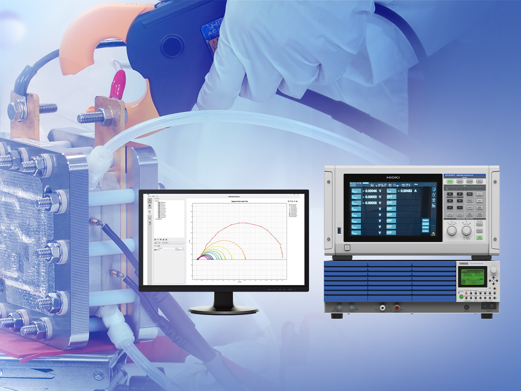 HIOKI ALDAS alpha high speed EIS system for real time impedance analysis up to 20 a