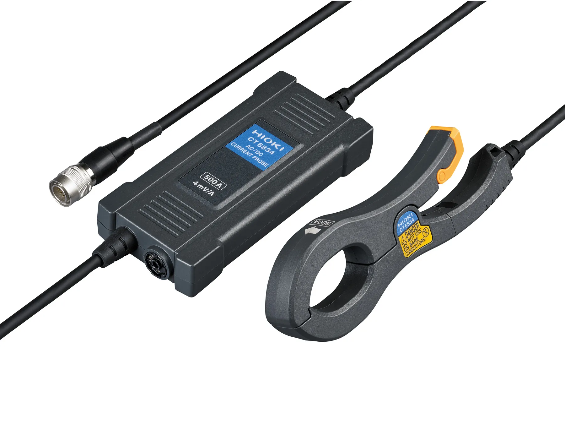 HIOKI CT6834-01 - Super-slim AC/DC high-accuracy Current Clamp, 500 A / 50 kHz, 10 m cable