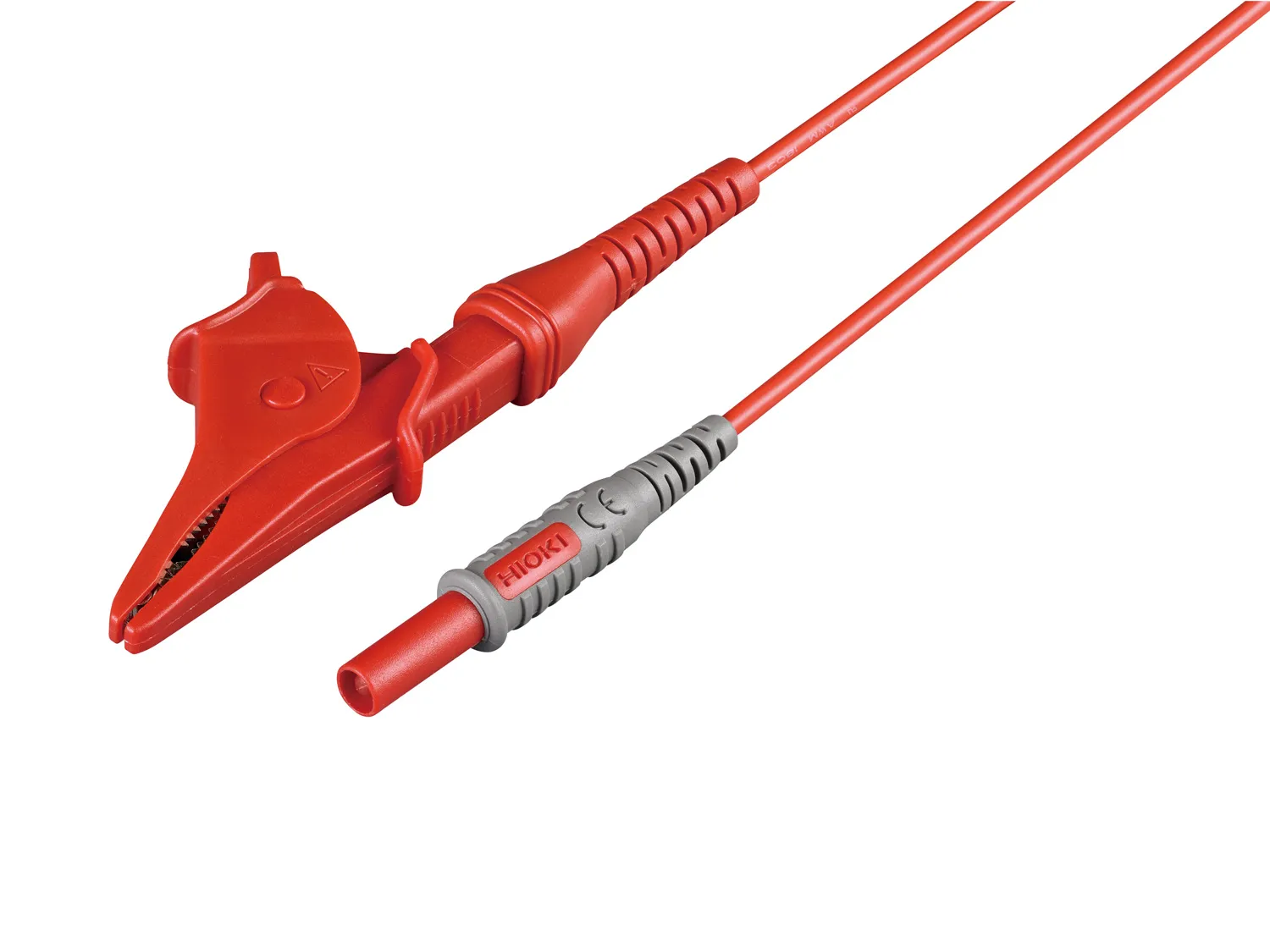 HIOKI L2130 red clip test lead banana plug to clip