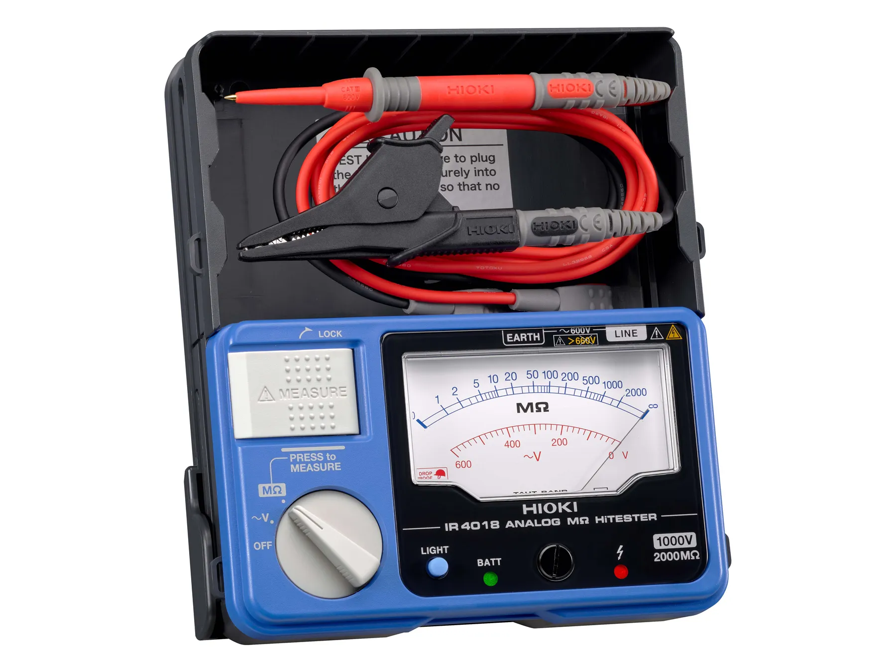 HIOKI IR4018: Isolationswiderstandsmessung (1000 V DC) bis 2000 MΩ