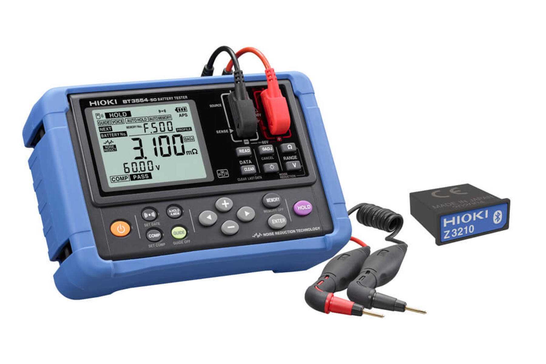HIOKI BT3554-92 - Portable Battery Tester, L2020 Test Lead and Z3210
