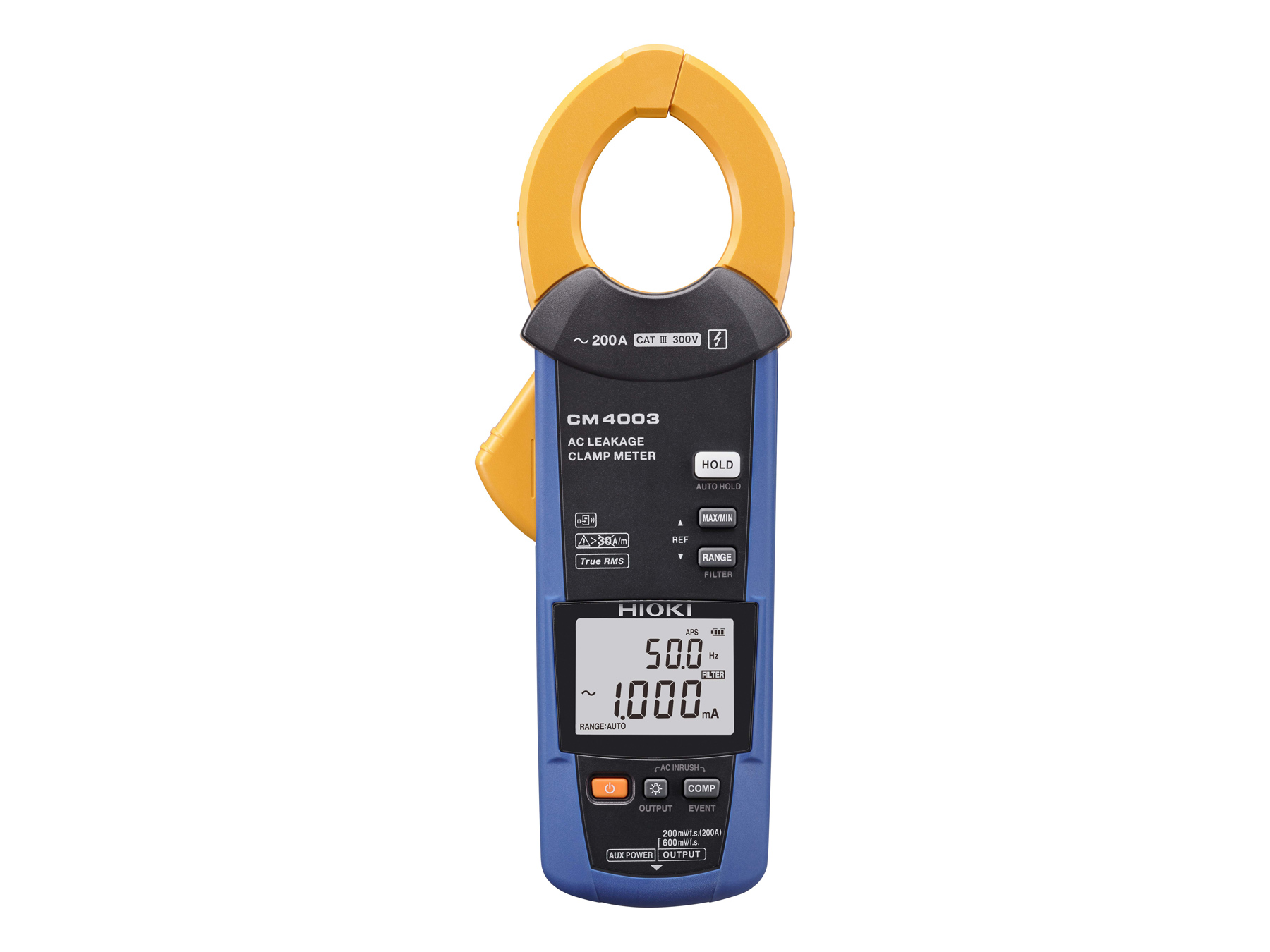 HIOKI CM4003 ac leakage clamp meter for leakage monitoring 200 a 60 micro a to 200 a