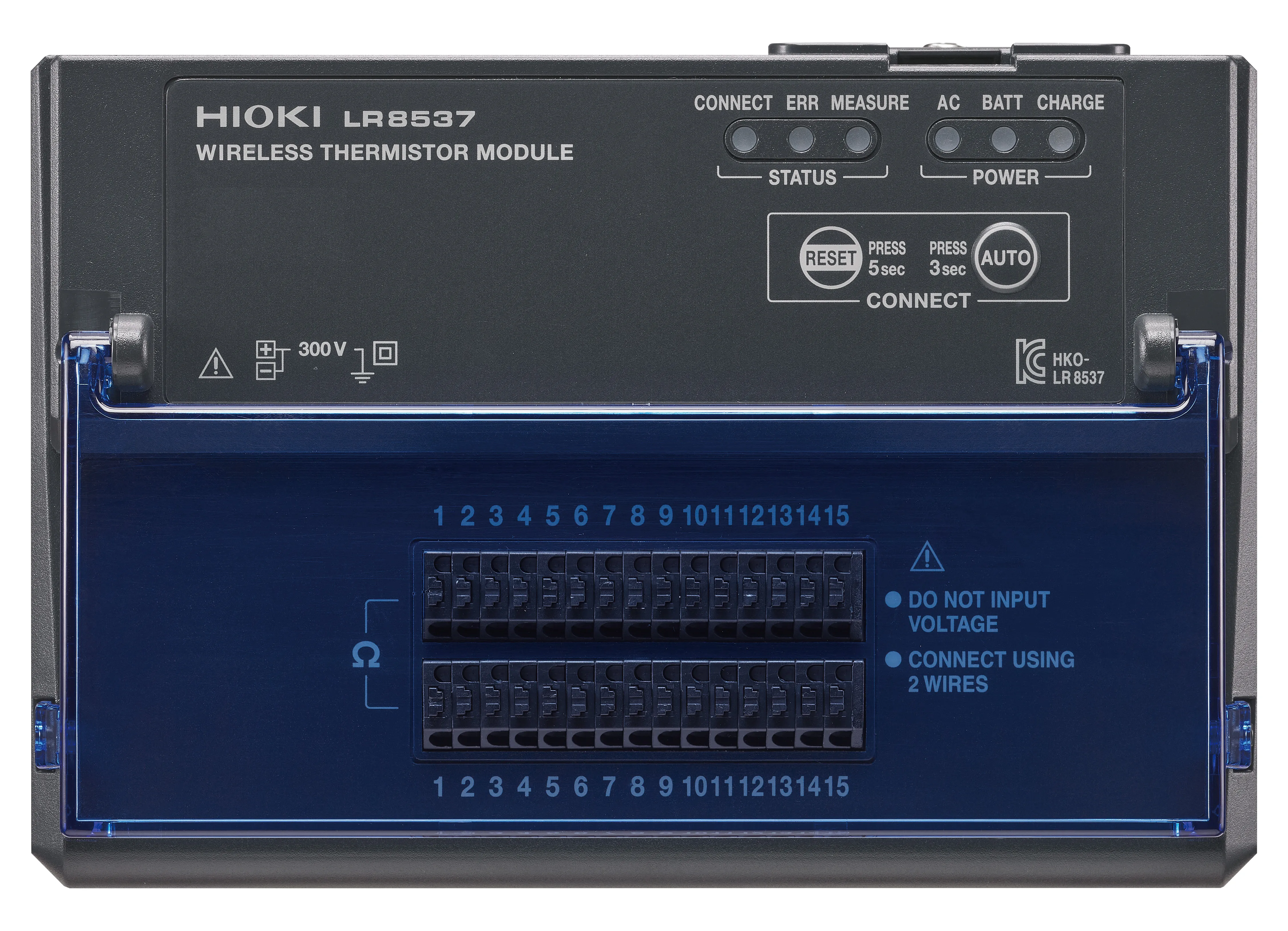 HIOKI LR8537 – Drahtloses 15-Kanal Logger-Modul für Messung von Thermistoren und Widerstand, 50 ms