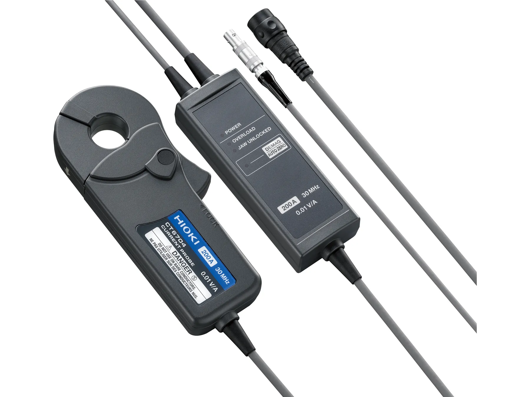 HIOKI CT6704 ac dc fluxgate current probe plus minus 400 a peak