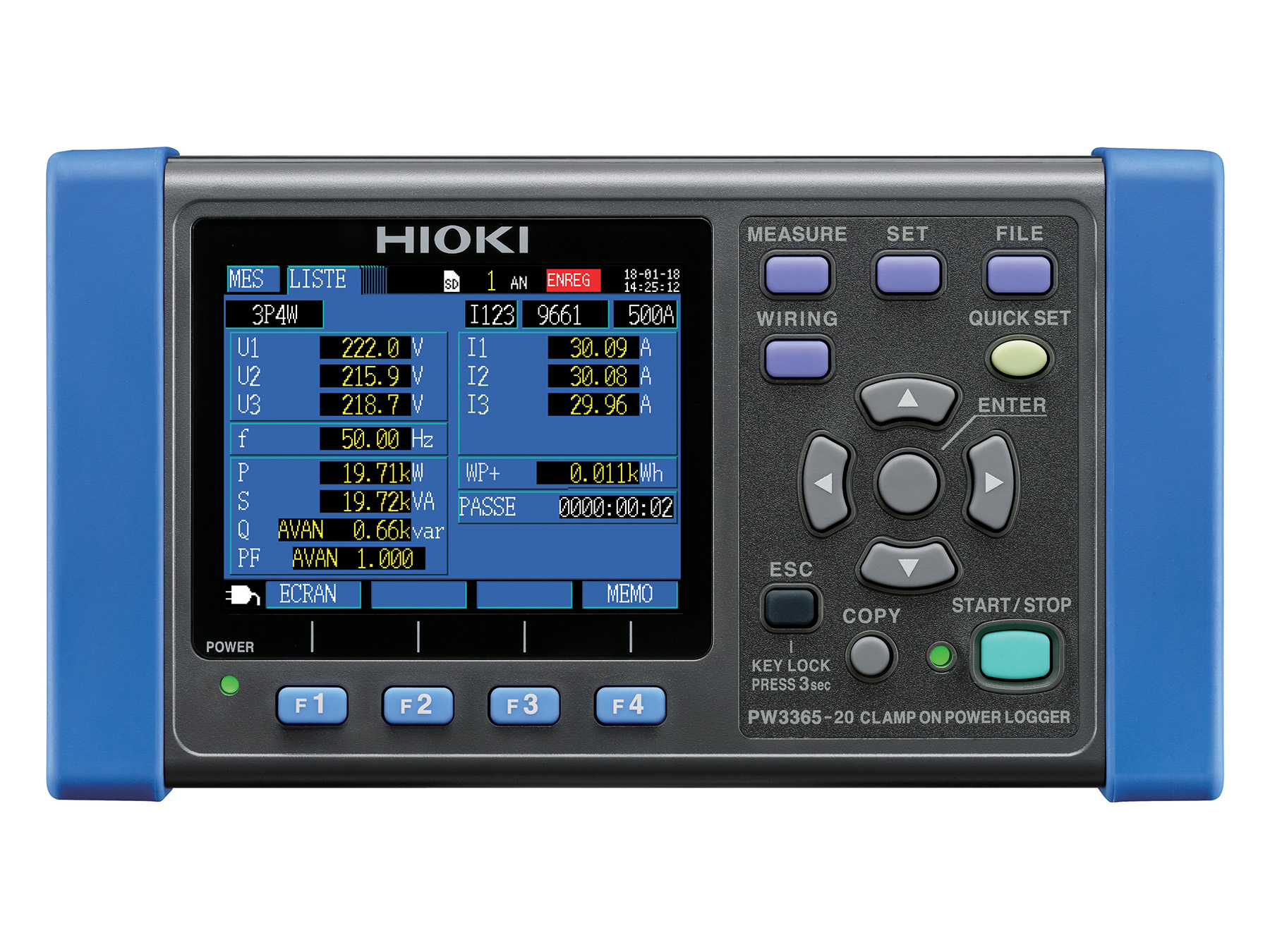 PW3365-20 - Energy logger with four contactless voltage sensors