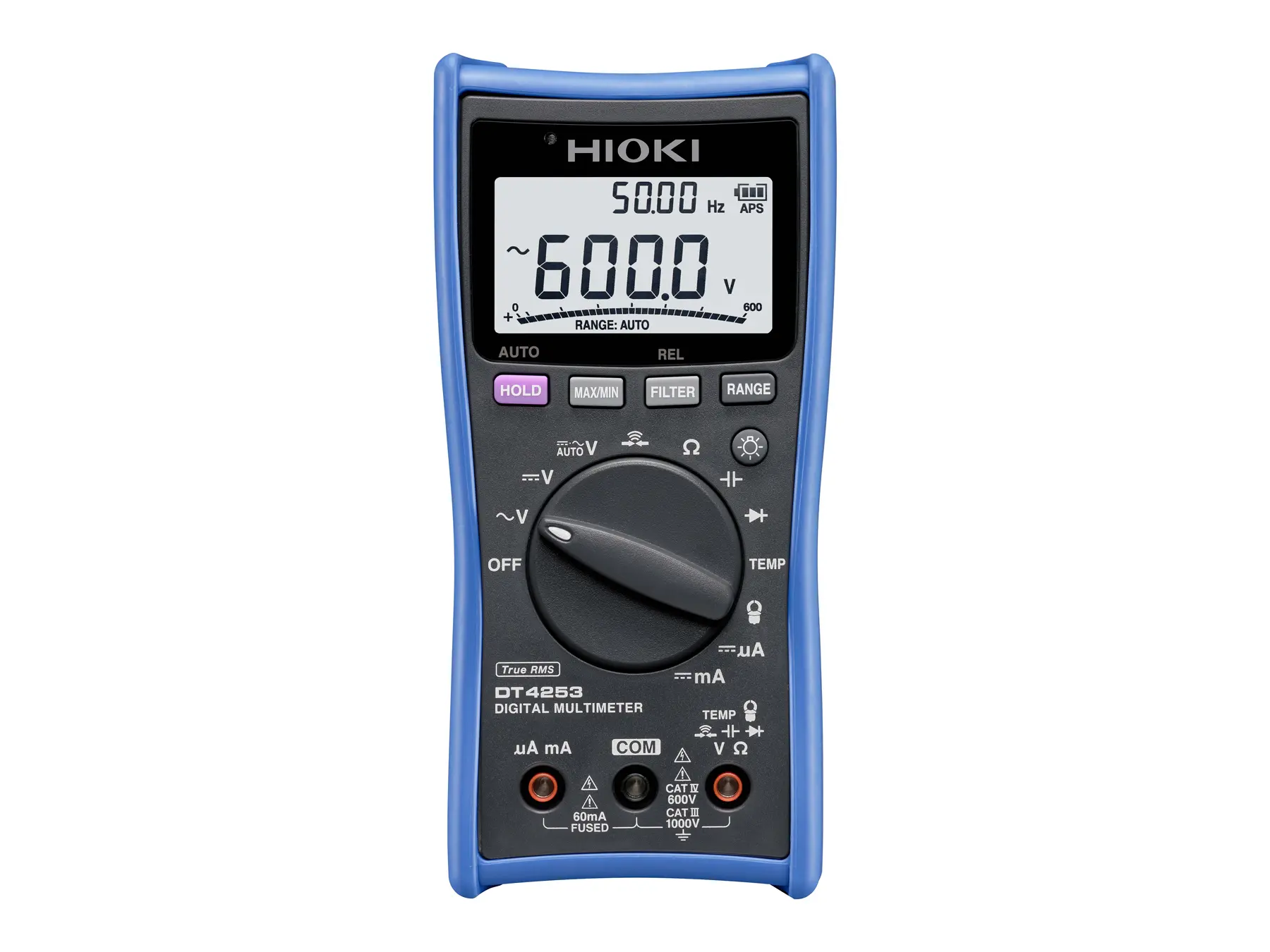 HIOKI DT4253 true rms digital multimeter for process and instrumentation applications 4 20ma process measurement percentage display