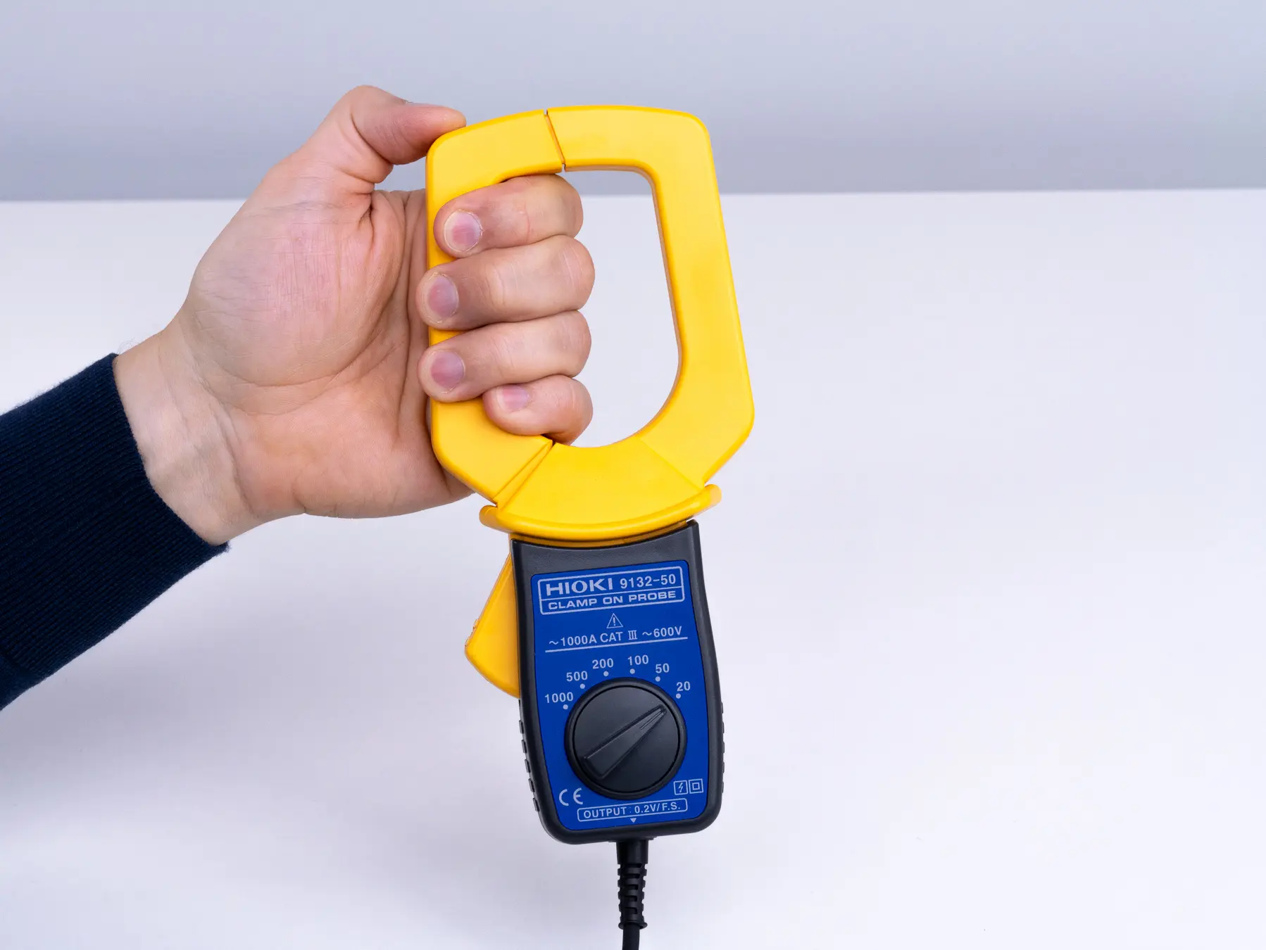 HIOKI 9132-50 ac multi range current clamp 1000a 1khz bnc output compatible with 9704 bnc adapter