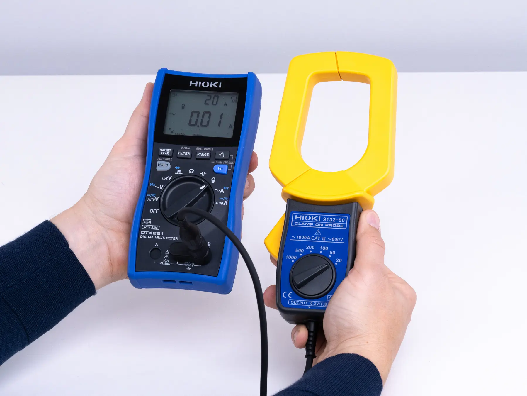 HIOKI 9132-50 ac multi range current clamp with DT4261 multimeter