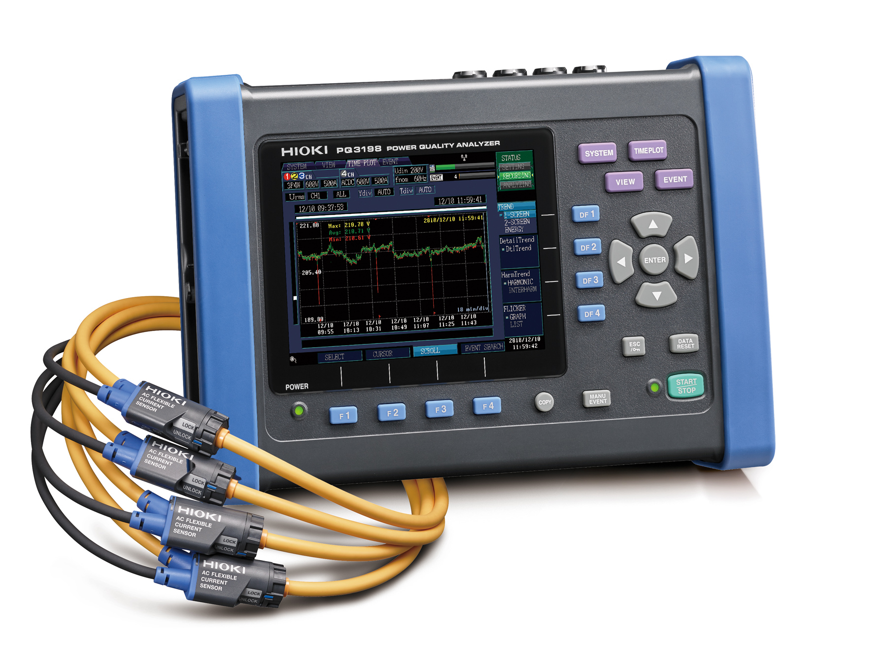 PQ3198-94 - Power quality analyzer kit with 4 flexible current clamps