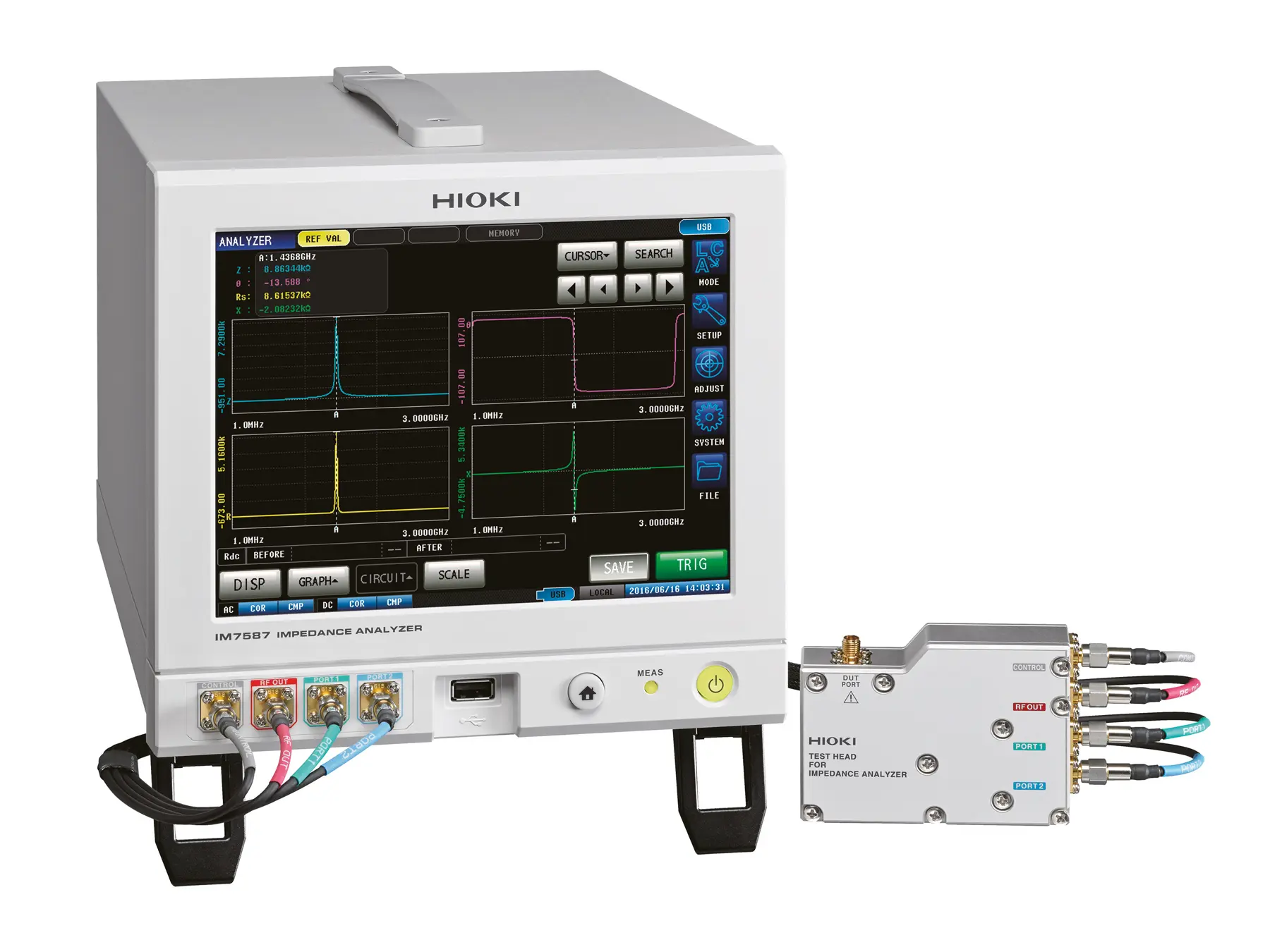 HIOKI IM7587 high frequency impedance analyzer 1mhz to 3ghz