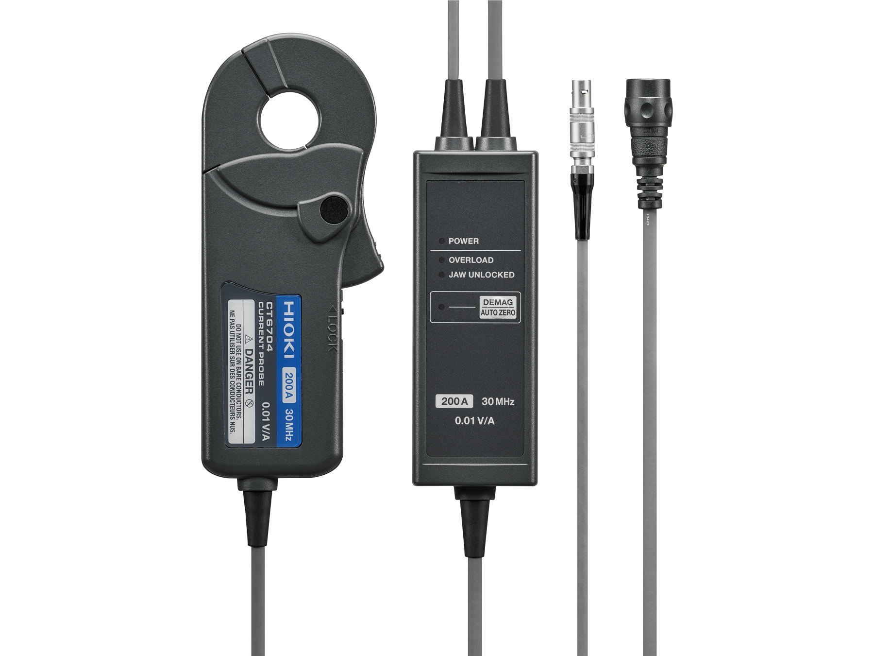 HIOKI CT6704 ac dc fluxgate current probe 200 a rms