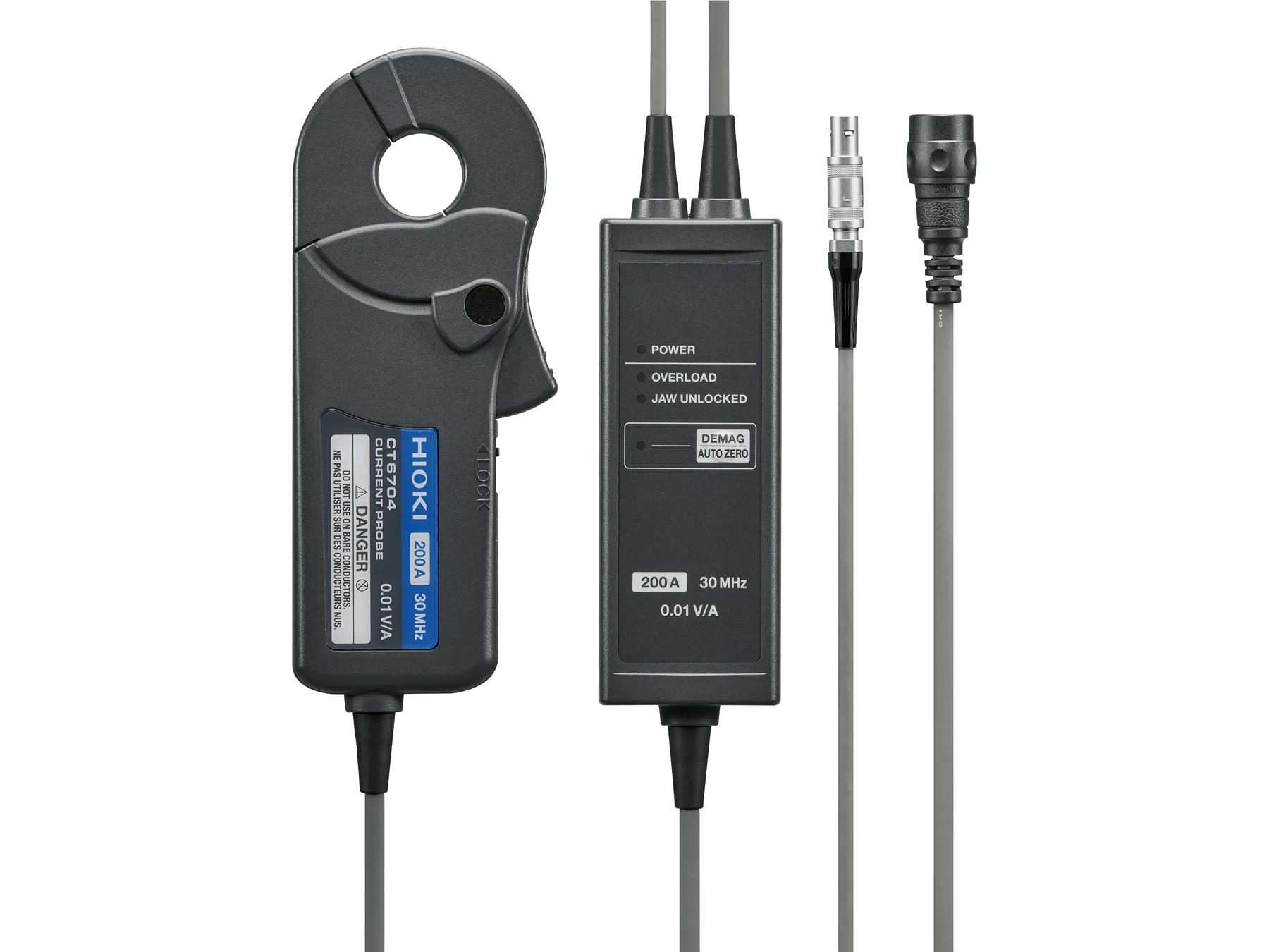 HIOKI CT6704 ac dc fluxgate current probe 200 a rms