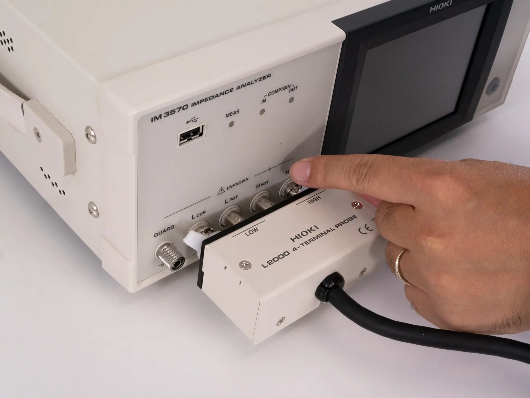 HIOKI L2000 4 terminal probe with kelvin clamps for lcr and impedance meters compatible to IM3570