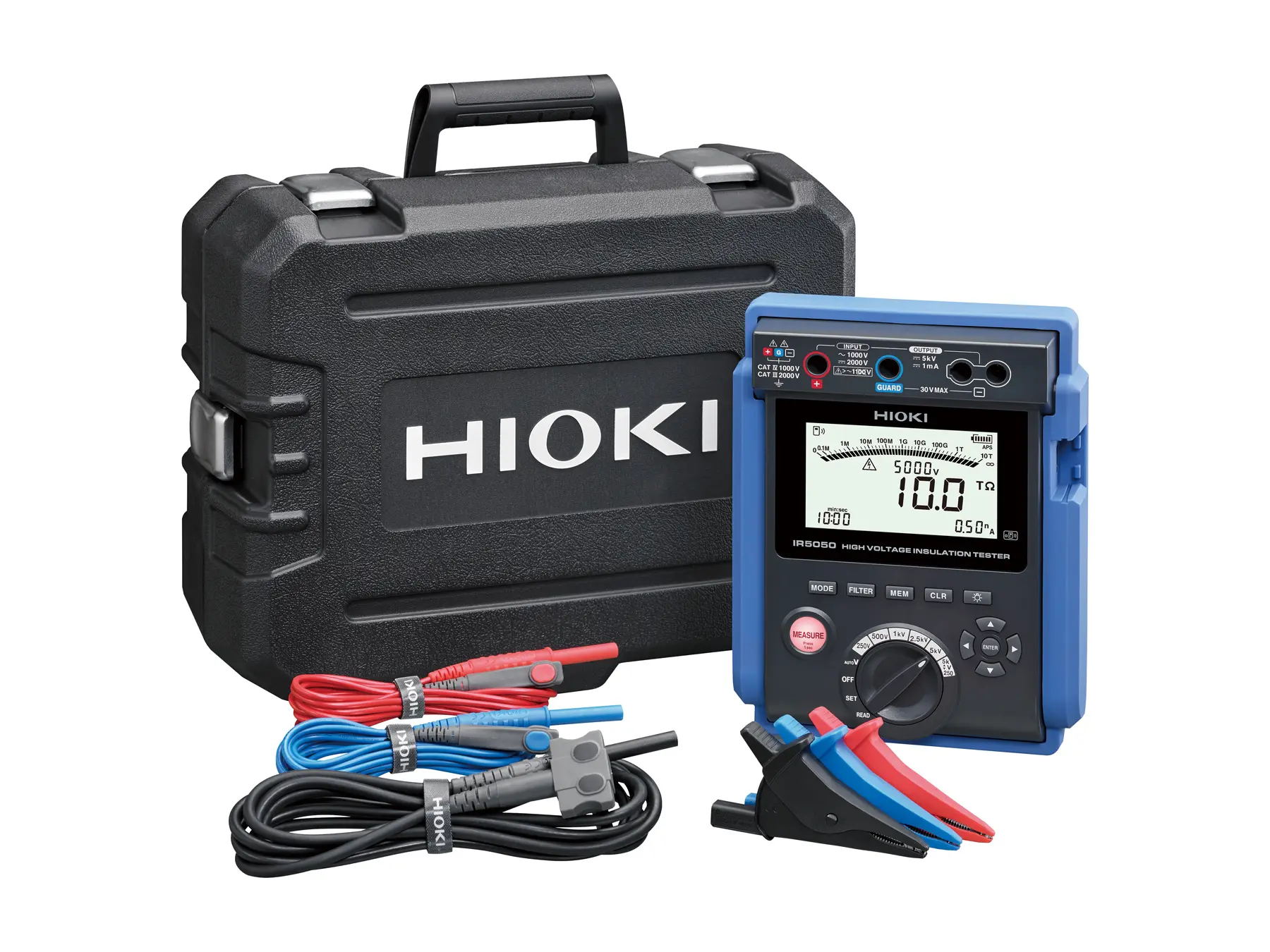 HIOKI IR5050 portable 5 kv high voltage insulation tester 250 v to 5 kv
