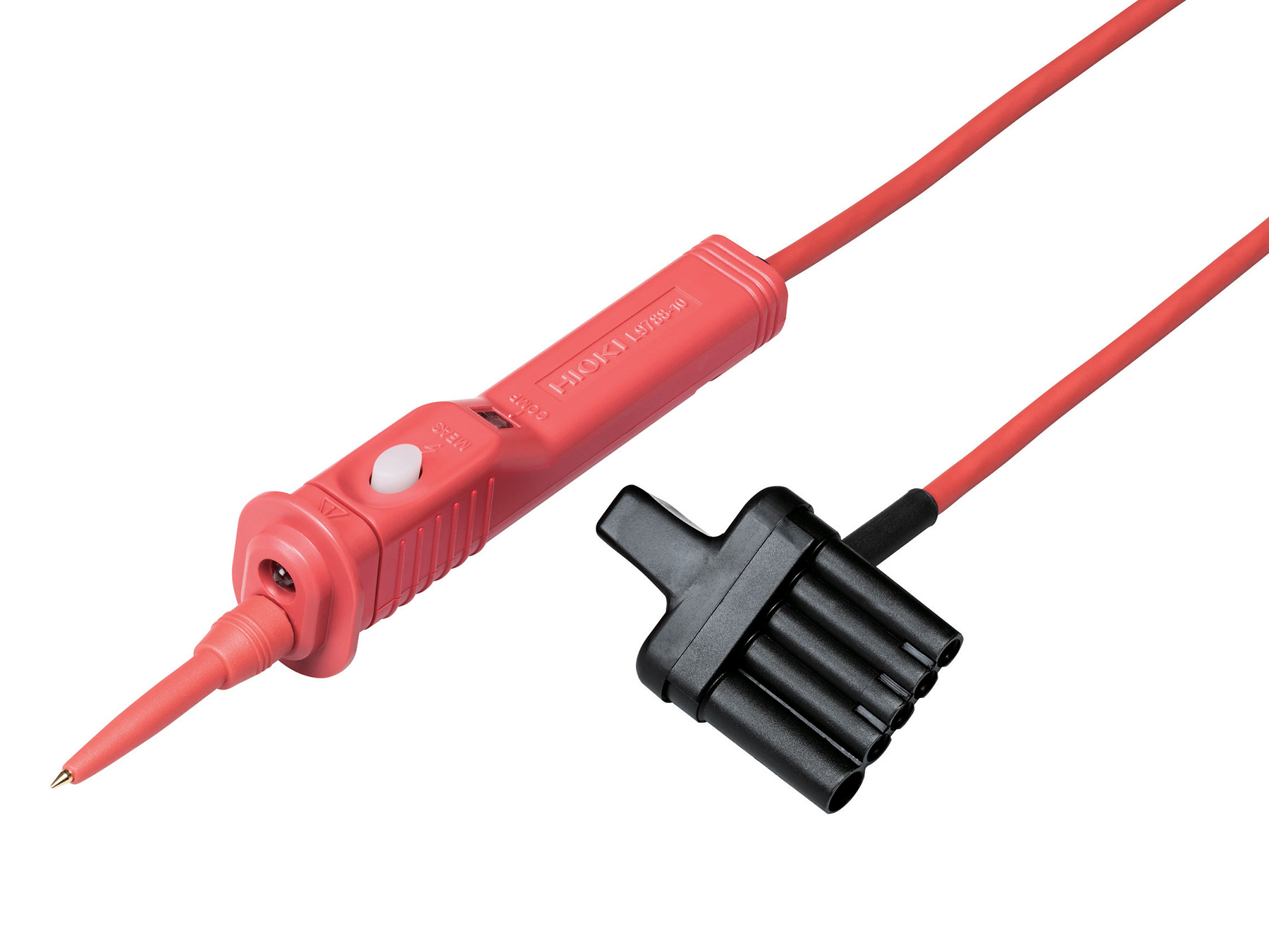 L9788-10 - Test lead with release button red