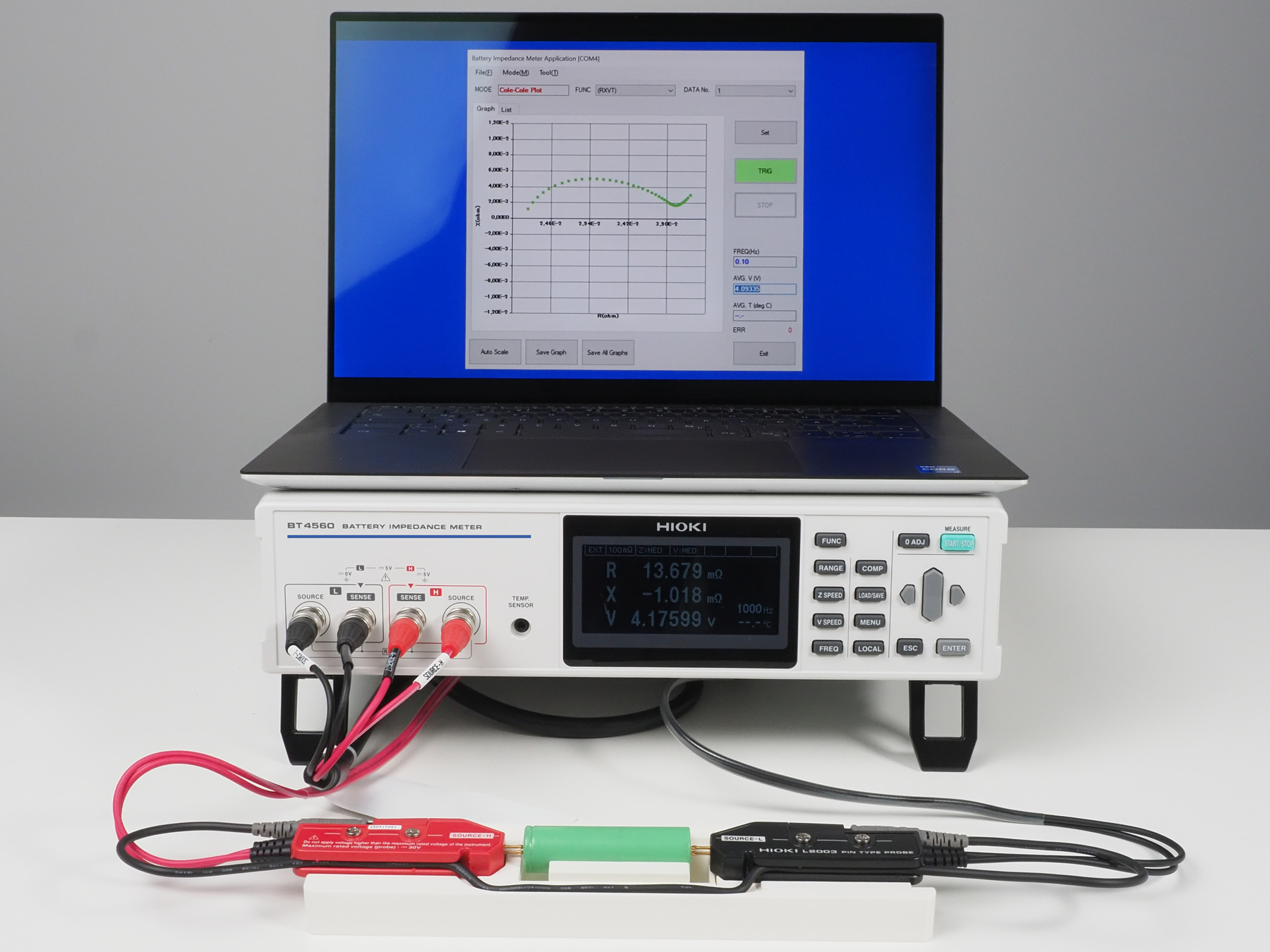 BT4560-50 battery impedance meter for li-Ion batteries R X Z and phase angle measurement with L2003
