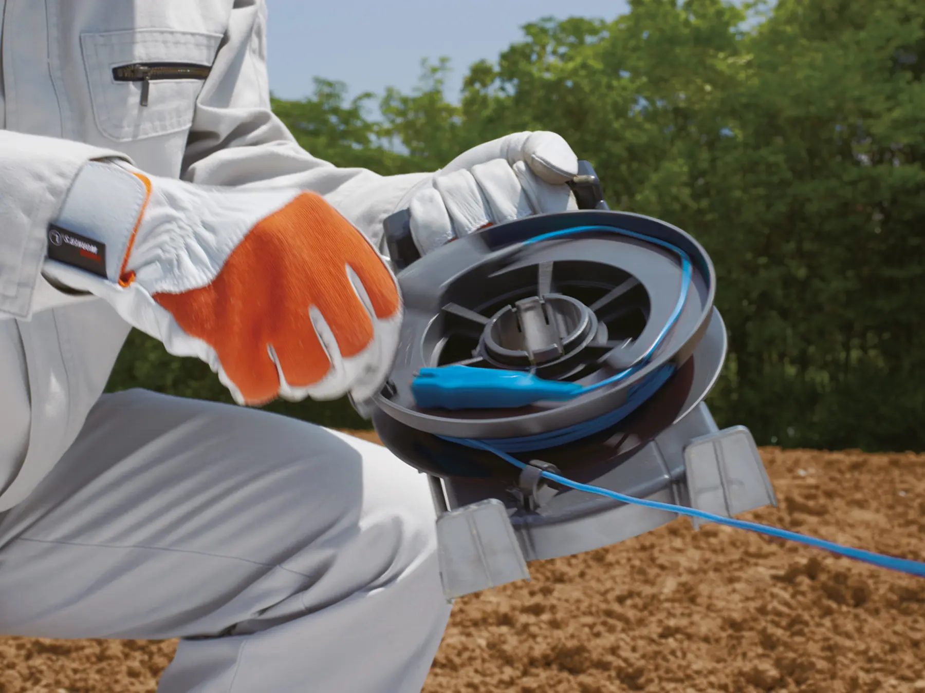 HIOKI L9845-33 measuring cable 25m blue removable alligator clip