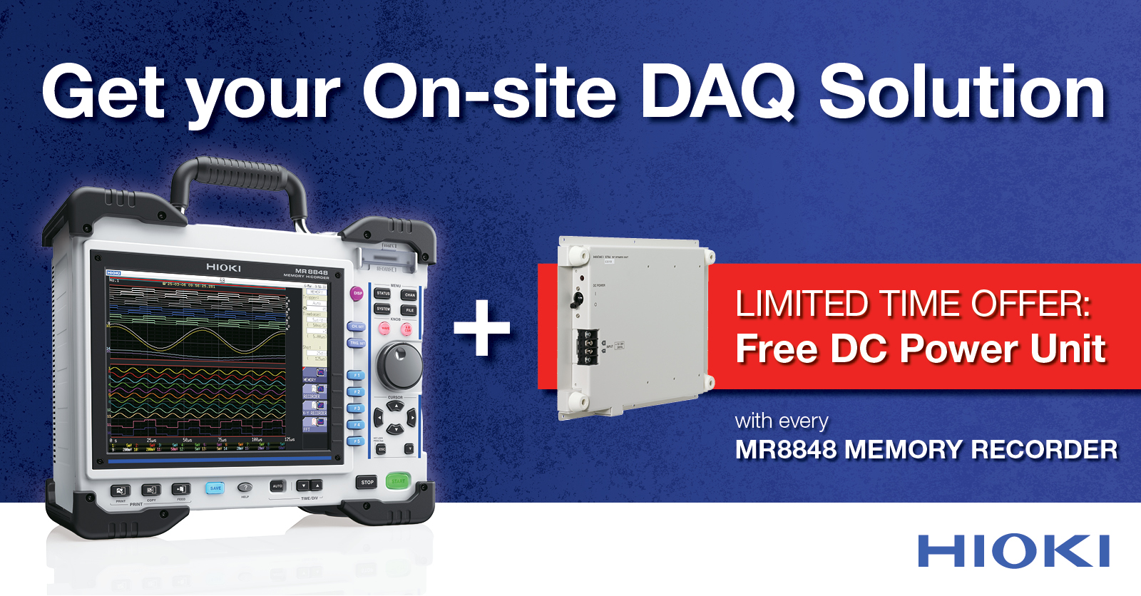 MR8848 - Memory Recorder Bundle with free 9784 DC Power Unit 